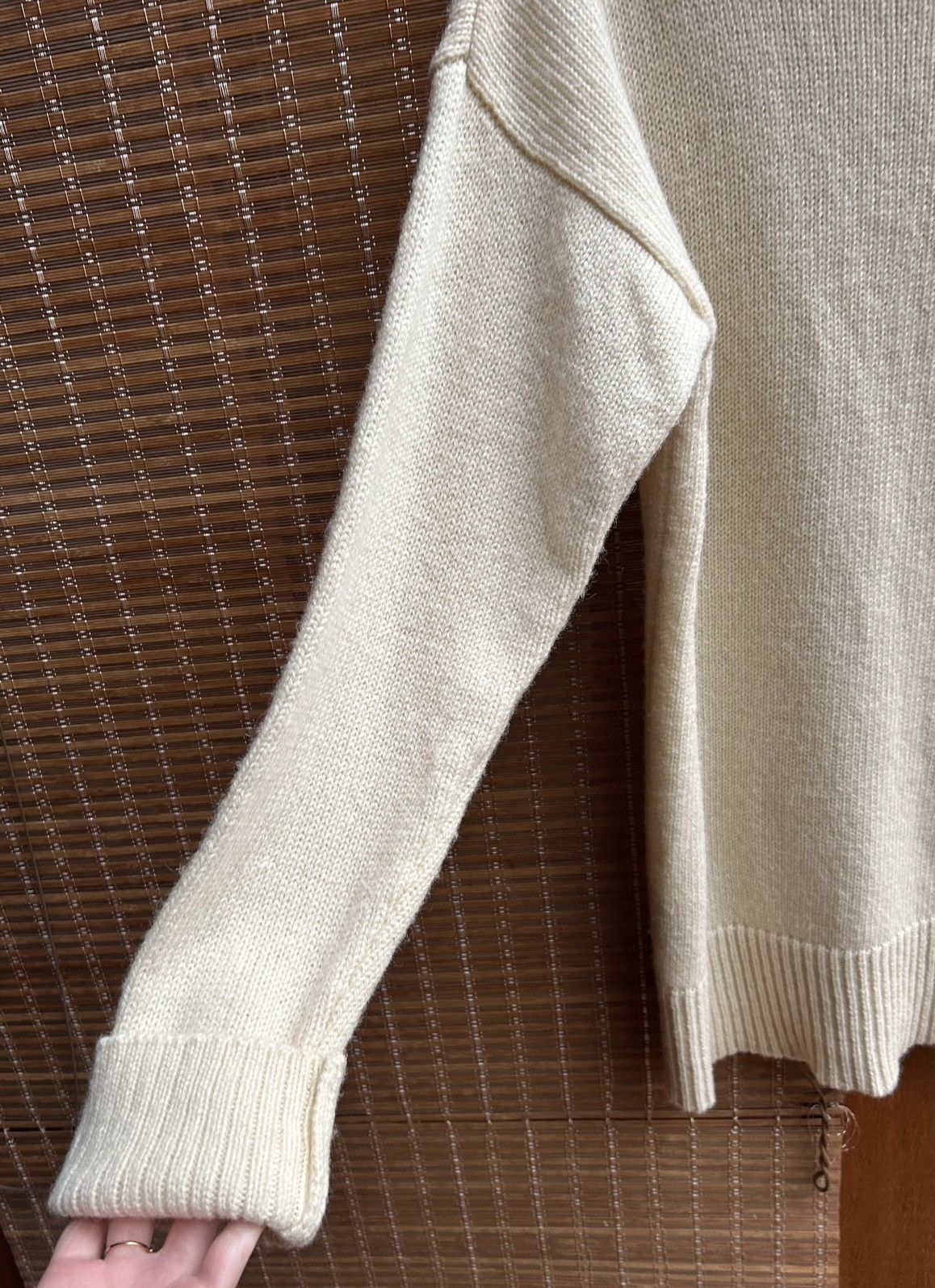 Vintage Vintage Royal Navy Submariner Wool Jumper Turtle Neck Ecru Size US M / EU 48-50 / 2 - 5 Thumbnail