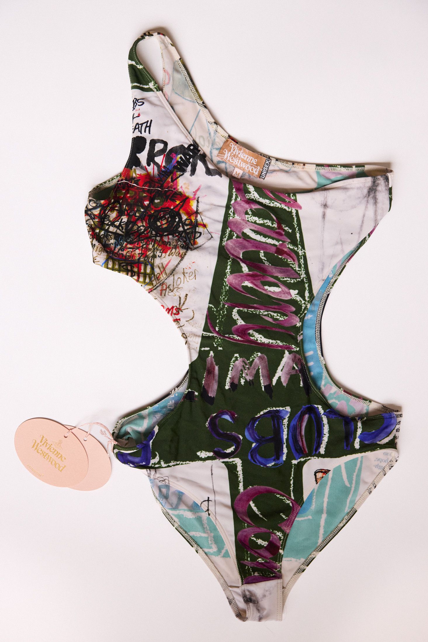 Vivienne Westwood 2018 Unisex Graffiti Body Suit Swim Wear