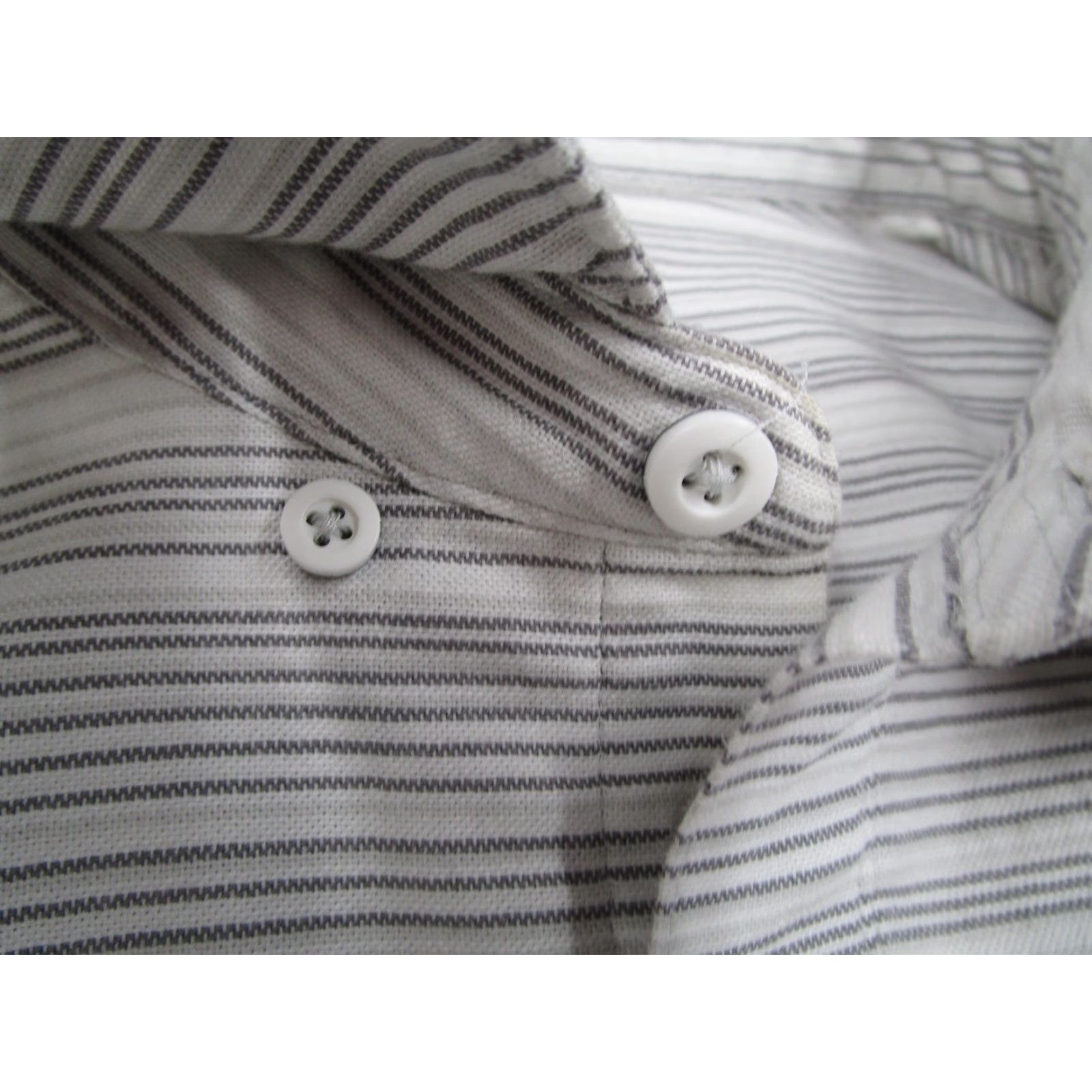 Lululemon Lululemon Athletica Shirt Mens Large Gray Stripe Long Sleeve Button Up Casual Size US L / EU 52-54 / 3 - 3 Thumbnail