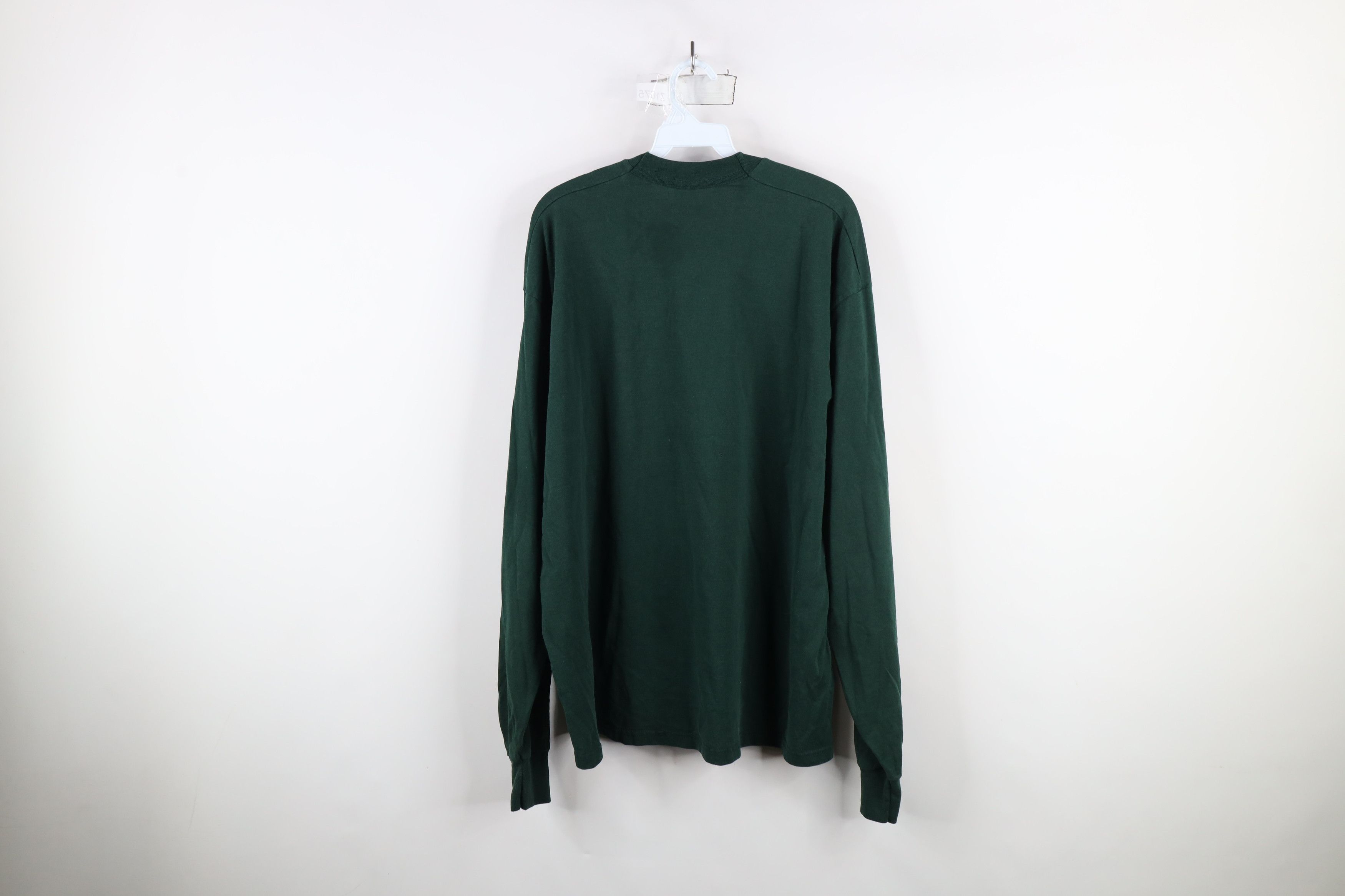 Vintage Vintage 90s Streetwear Long Sleeve T-Shirt Hunter Green Size US XXL / EU 58 / 5 - 10 Thumbnail