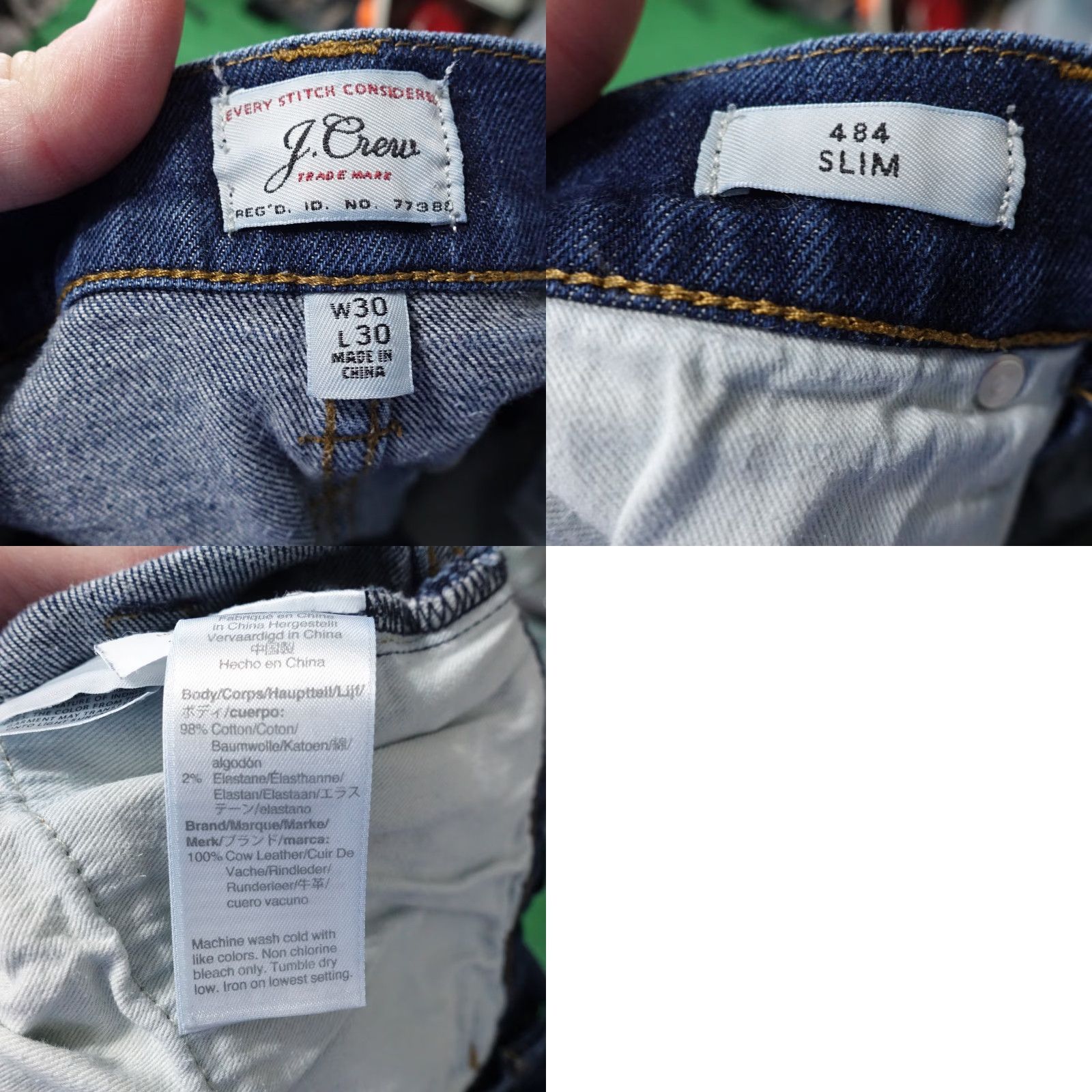 J.Crew J.CREW 484 Slim Fit Blue Jeans Mens Size 30x30 Regular Straight 5-Pocket Cotton Size US 30 / EU 46 - 8 Thumbnail
