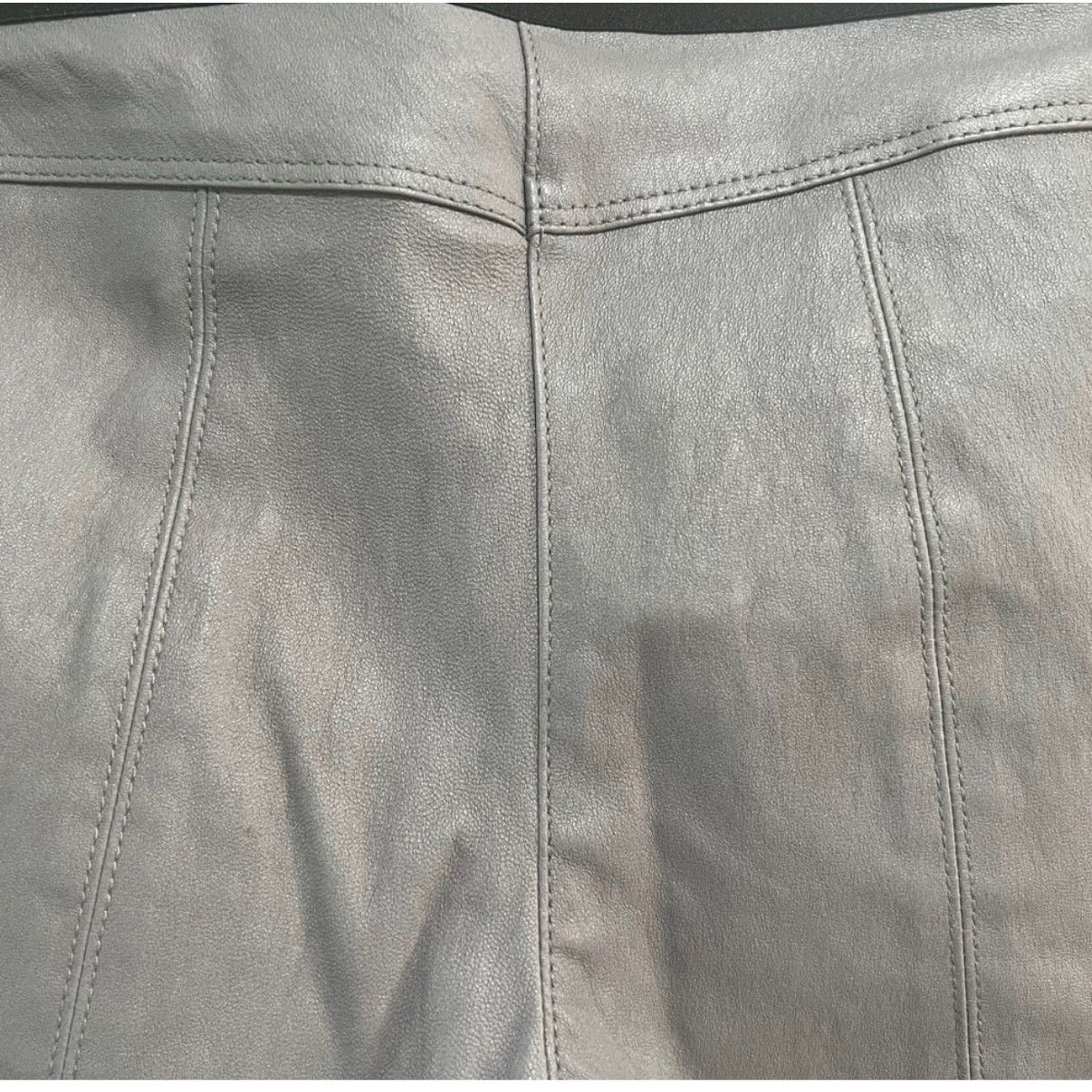Theory Theory Gray Lamb Leather Leggings Size 4 Slim Fit Leather Size 27" / US 4 / IT 40 - 8 Thumbnail