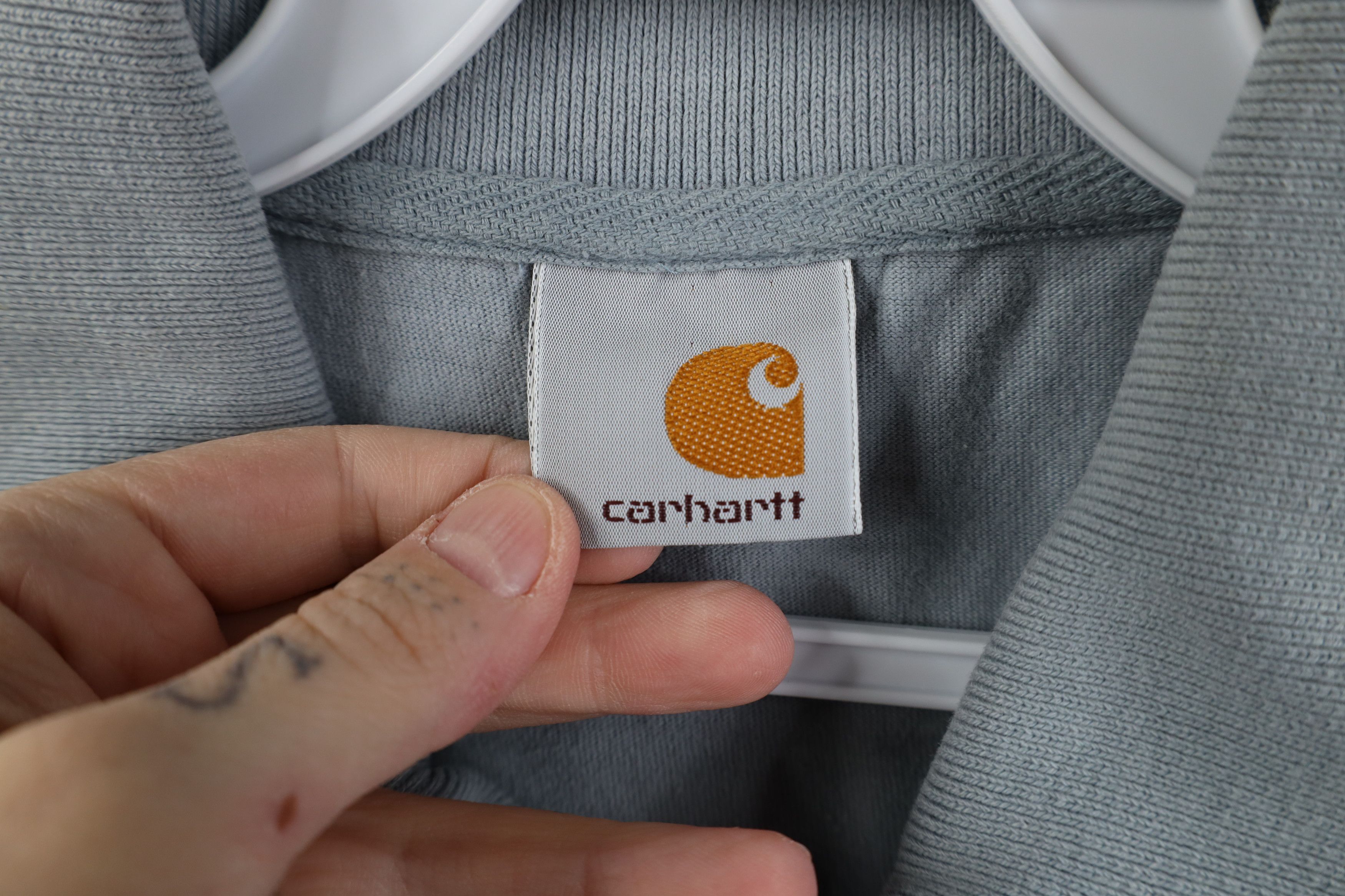 Carhartt Vintage 90s Carhartt Spell Collared Polo Shirt Steel Blue Size US XXL / EU 58 / 5 - 7 Thumbnail