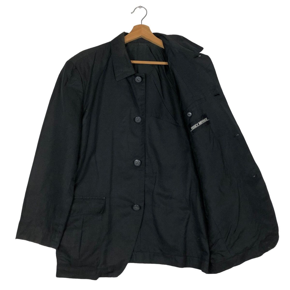 Issey Miyake 🔥RICH BLACK ICONIC CHORE JACKET ISSEY MIYAKE CARGO POCKETS Size US M / EU 48-50 / 2 - 11 Thumbnail