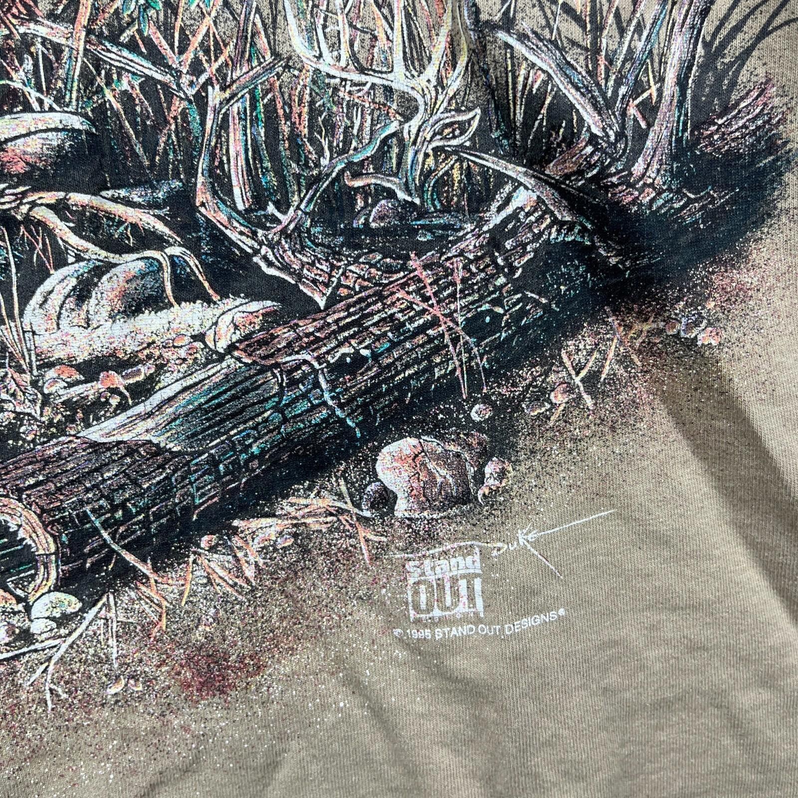 Woolrich Woolen Mills Vintage 90s Woolrich Deer Nature Single Stitch T-Shirt XL Size US XL / EU 56 / 4 - 7 Thumbnail