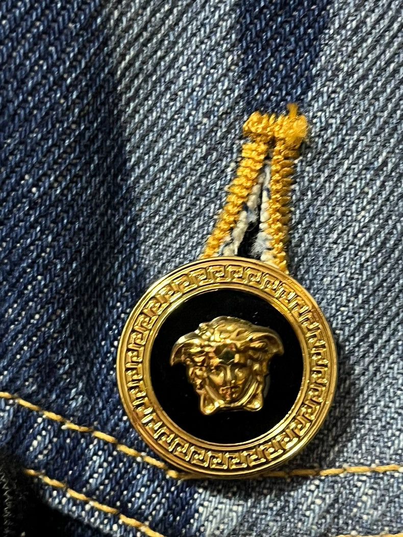 Versace Versace Letter-embroidered cotton sweater Size US M / EU 48-50 / 2 - 2 Thumbnail