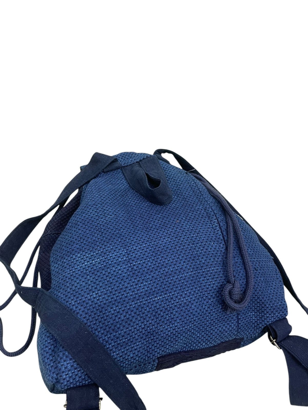 Handmade Indigo Blue Japan Craft Woven Sashiko Backpack Bag 1🟩5 Size ONE SIZE - 15 Thumbnail