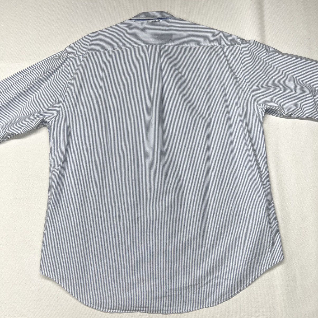 Tommy Hilfiger × Vintage VTG Tommy Hilfiger Button Down Shirt White Blue Striped Size US L / EU 52-54 / 3 - 12 Thumbnail