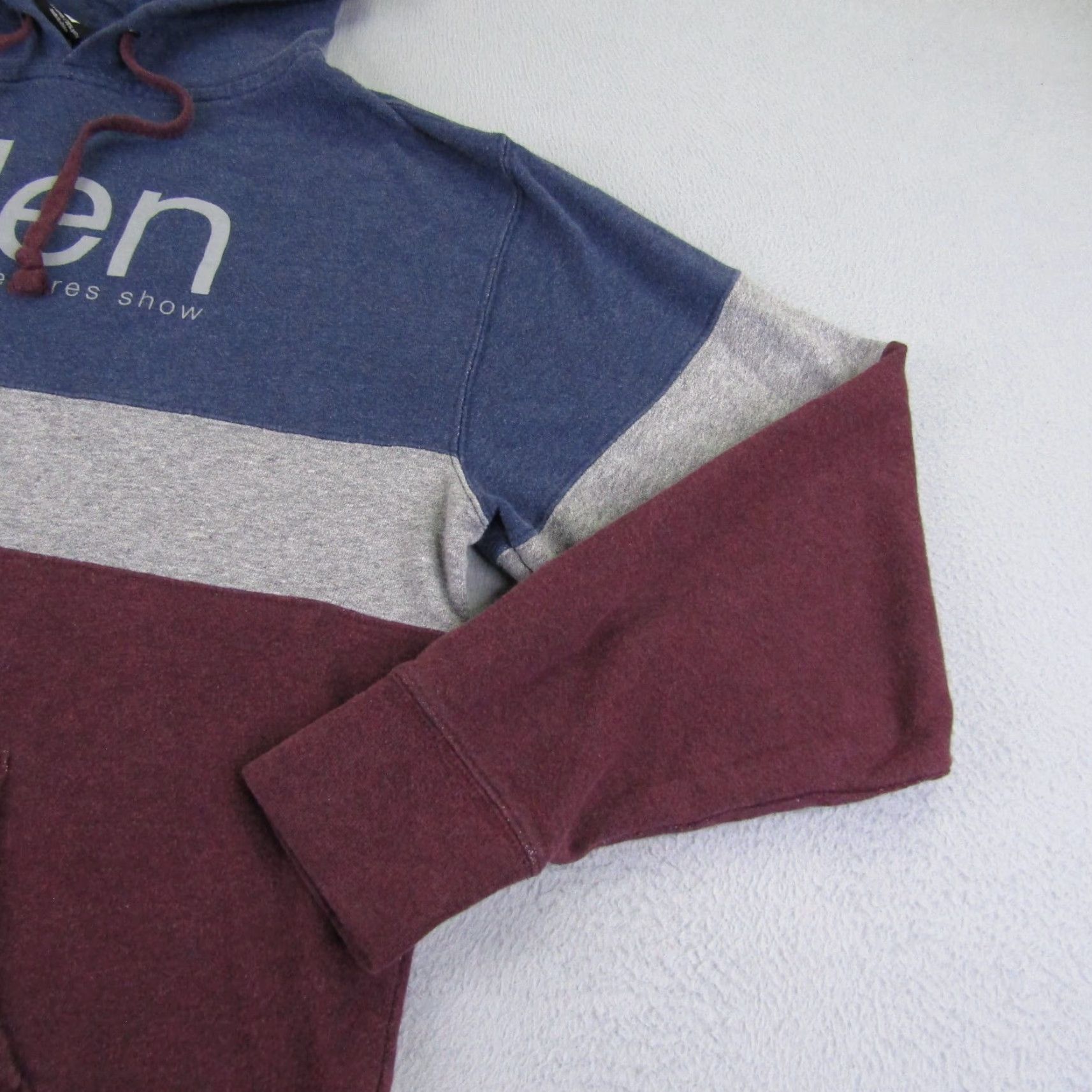 Vintage Ellen Degeneres Hoodie Mens Medium Blue Blue Gray Red Pullover Sweater Sweatshirt Jacket Logo Knit Pocket Size US M / EU 48-50 / 2 - 2 Thumbnail