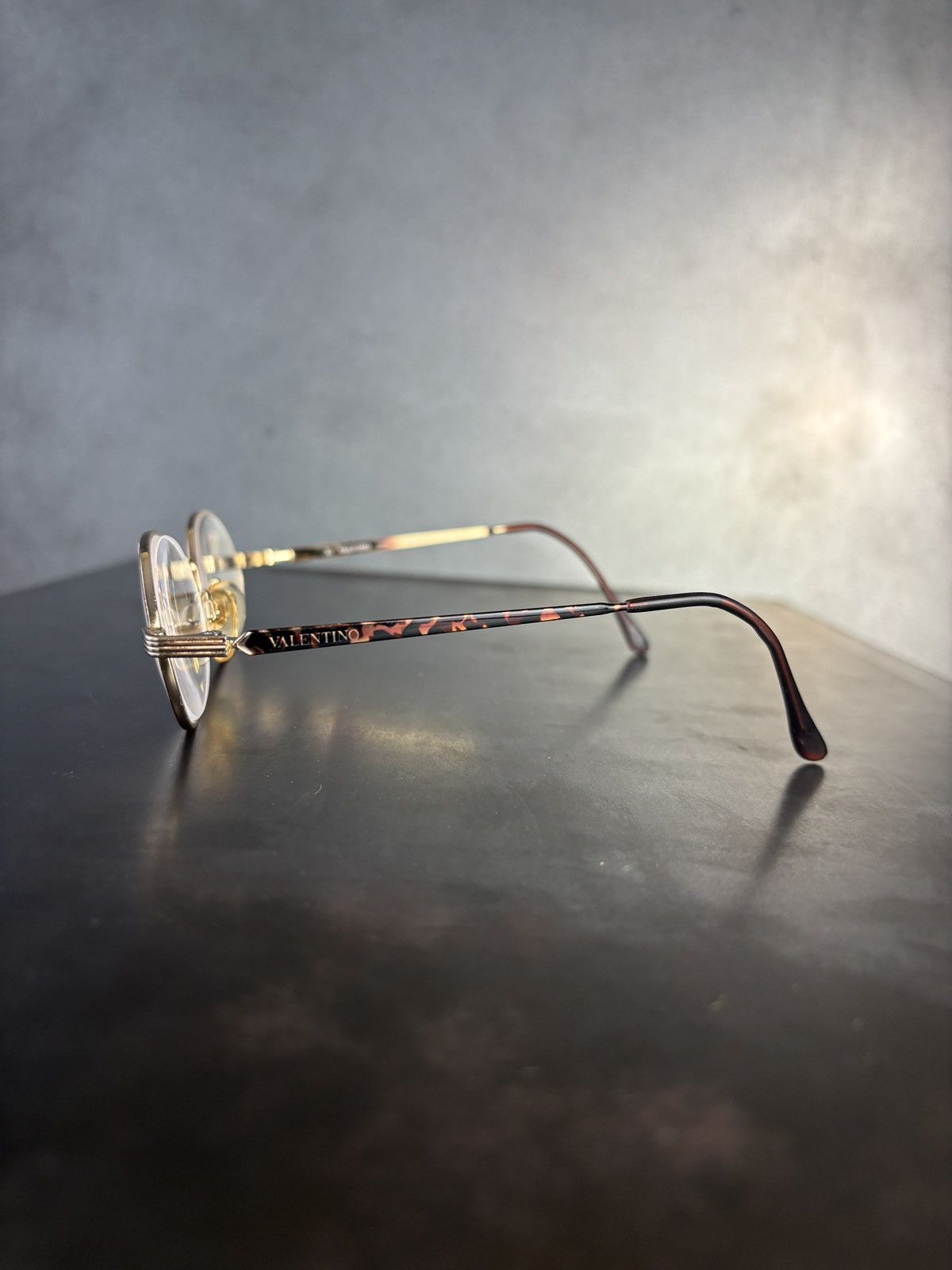 Valentino × Vintage 1980s Vintage Valentino Frames Eyeglasses V395 Oval Rounded Size ONE SIZE - 2 Thumbnail