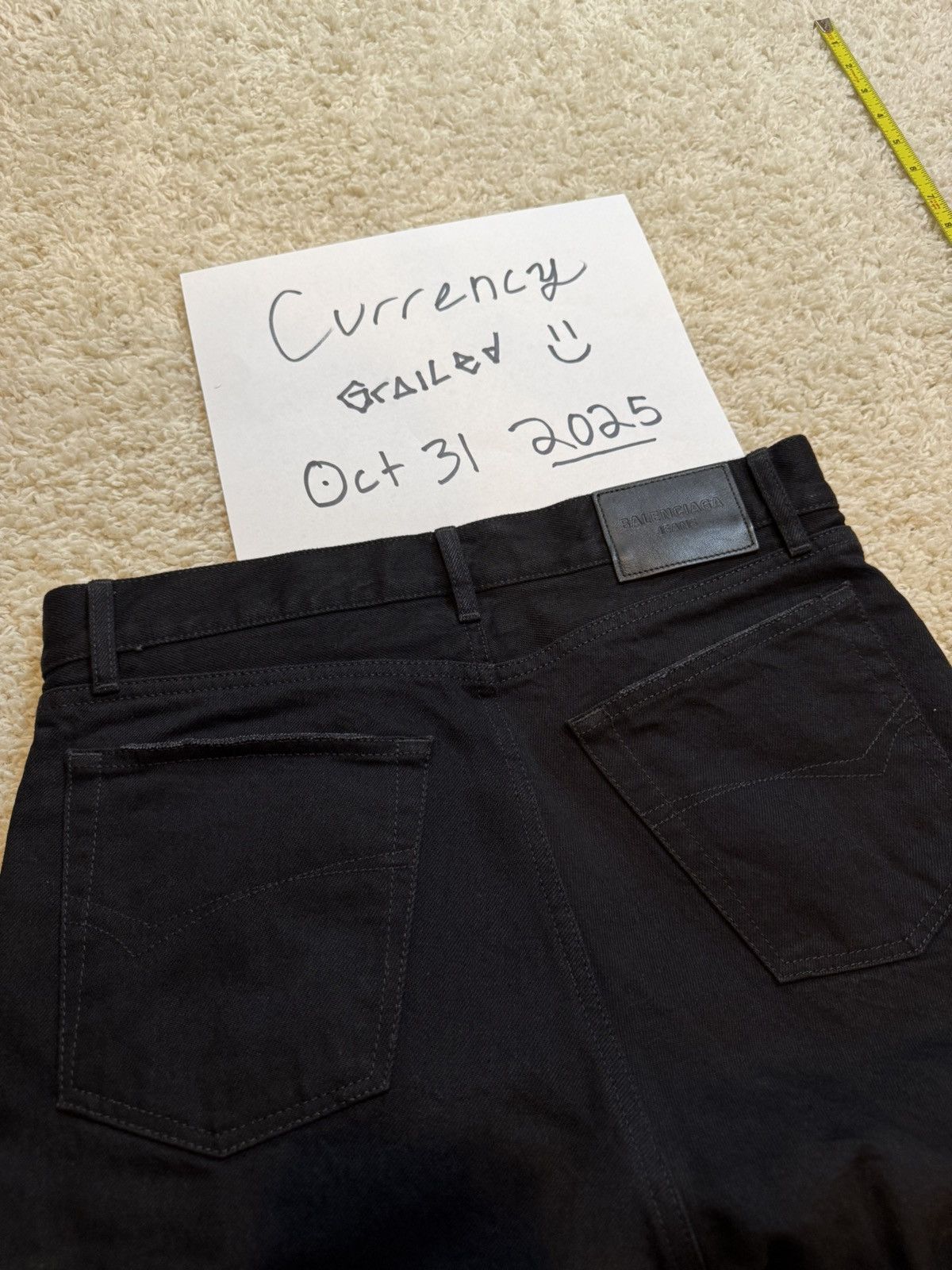 Balenciaga Balenciaga Jet Black Heal Drag Jean Size US 29 - 5 Thumbnail