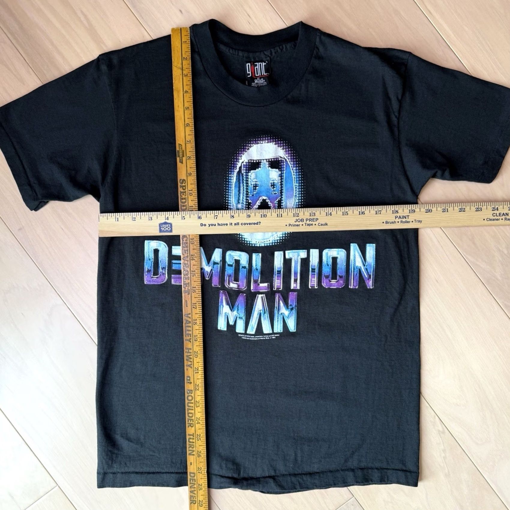 Vintage VINTAGE Demolition Man Shirt L Black 90s Giant Movie Promo Sylvester Stallone Size US L / EU 52-54 / 3 - 2 Thumbnail