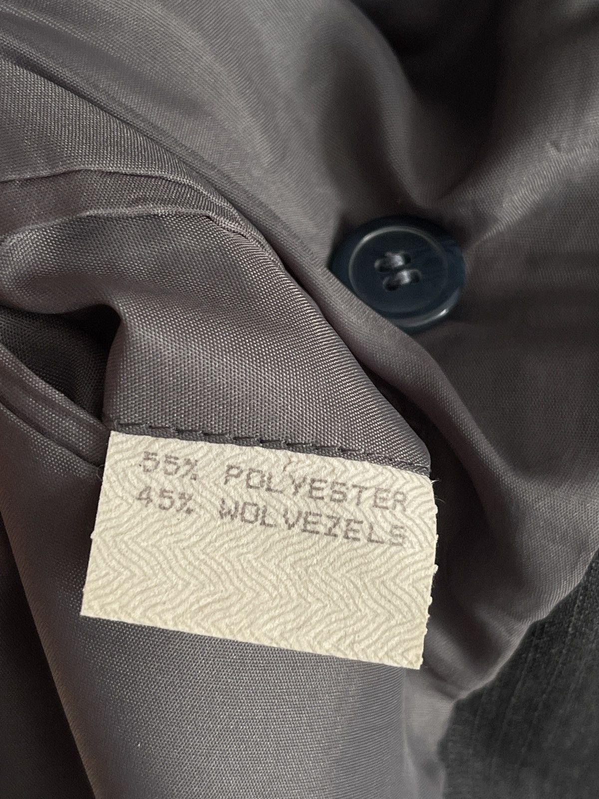 Vintage Double-breasted vintage blazer classic jacket gray wool Size 40R - 8 Thumbnail