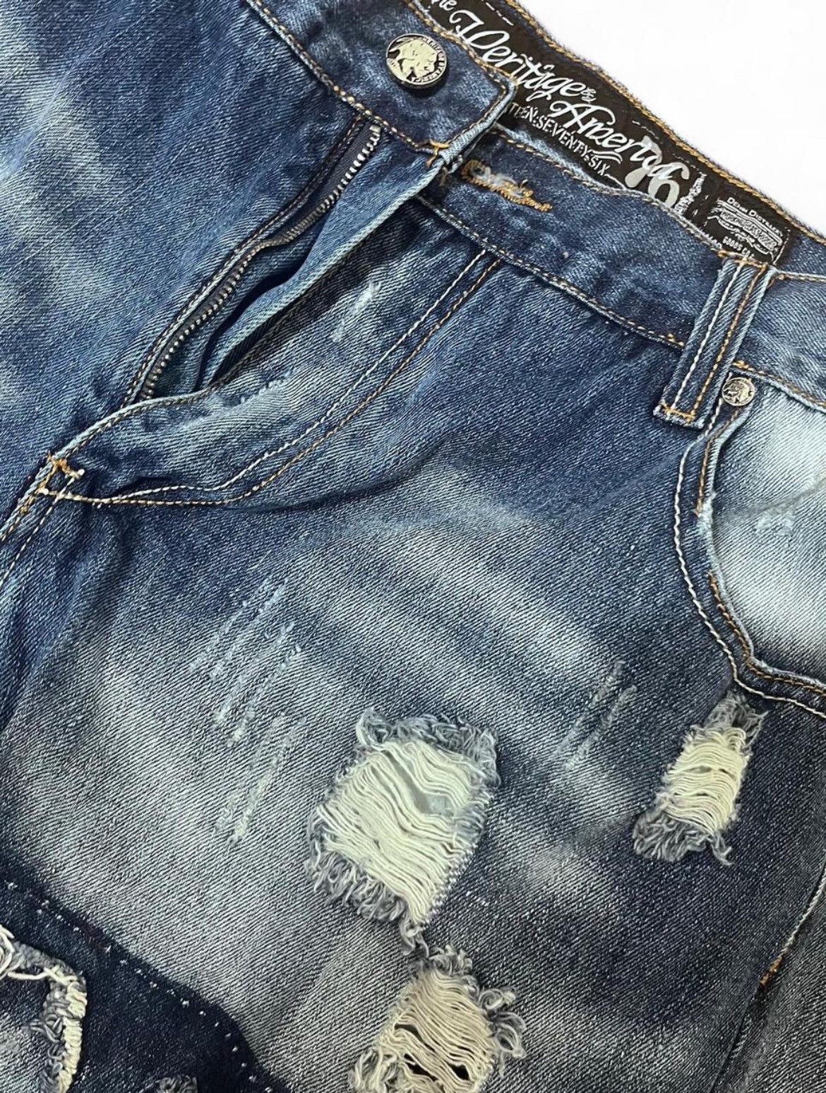 If Six Was Nine × Japanese Brand × Vintage Vintage distressed denim jorts Size US 40 / EU 56 - 3 Thumbnail