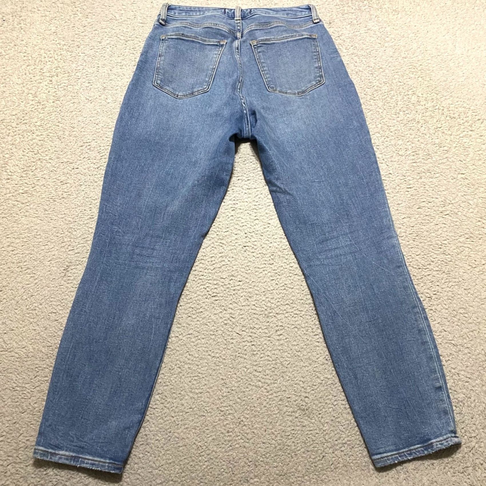 Abercrombie & Fitch Abercrombie & Fitch Jeans Womens 29 Blue Denim High Rise Skinny Distressed Cotton Blend Stretch Regular 5-Pocket Mens Womens Size 29" - 2 Thumbnail