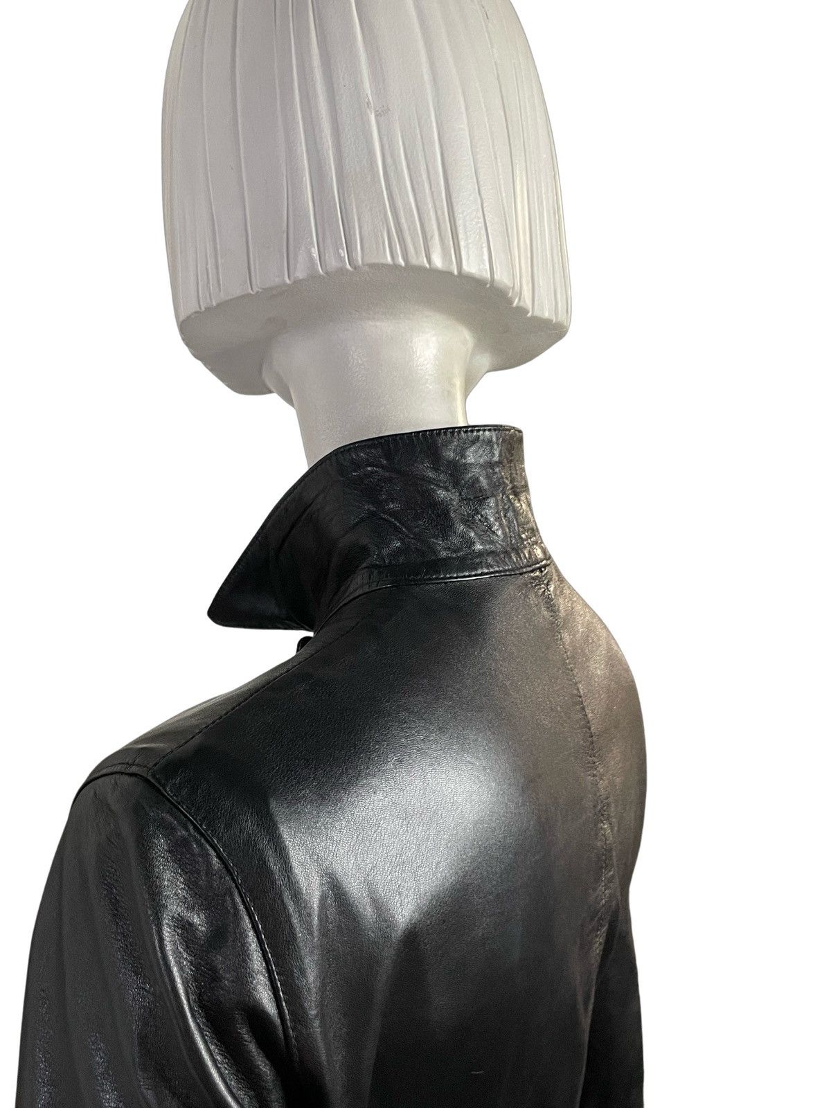 Helmut Lang Helmut Lang 1997 Leather Shirt Dress Size S / US 4 / IT 40 - 9 Thumbnail