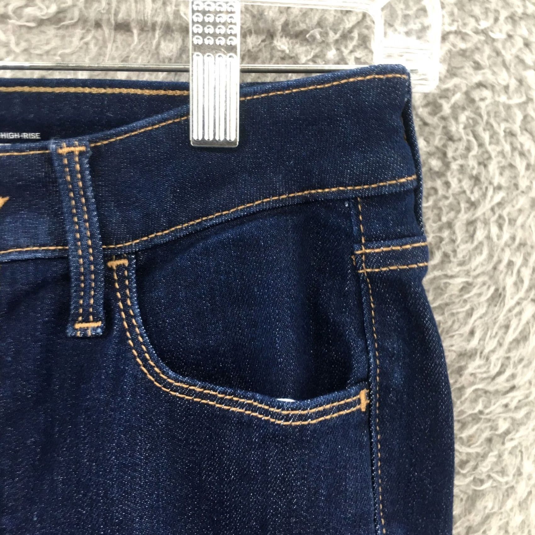 Old Navy Old Navy Jeans Womens 0 Hi-Rise Straight Blue Denim Cotton Blend Zip Fly Button Jeans Size 25" / US 0 / IT 36 - 3 Thumbnail