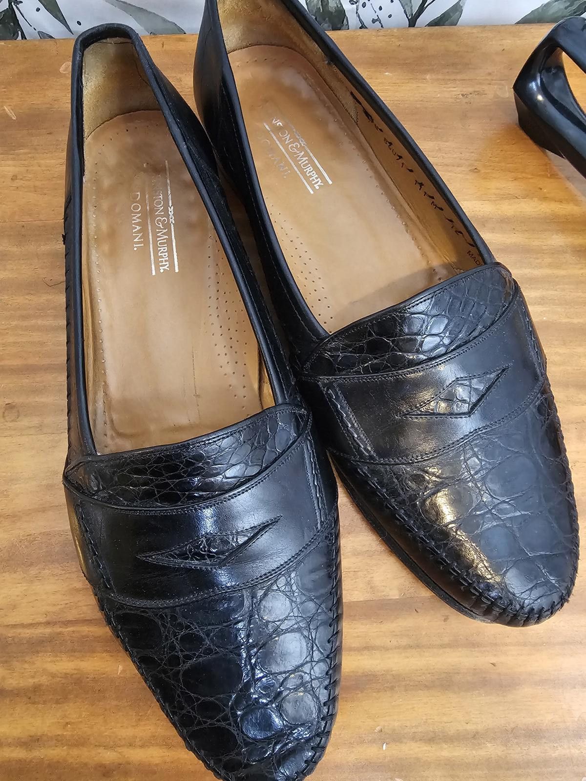 Johnston Murphy Johnson & Murphy Domani Shoes Black Mens Size 12 Leather