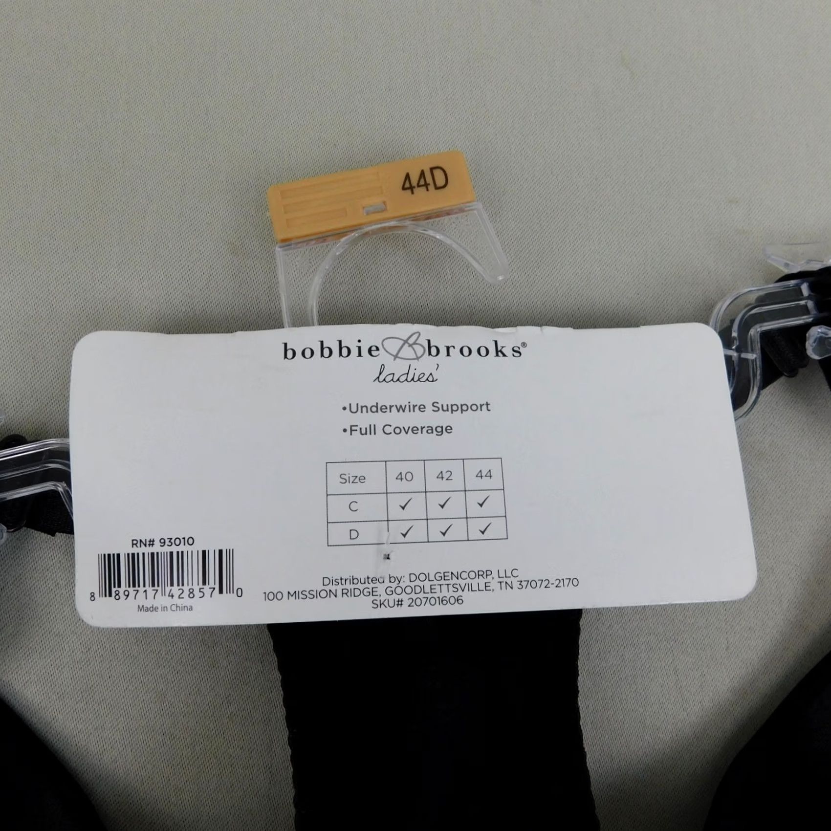 Vintage Bobbie Brooks Bra 44D Black Full Coverage Underwire Front-Close Racerback T-Shirt Style Womens Size ONE SIZE - 5 Thumbnail