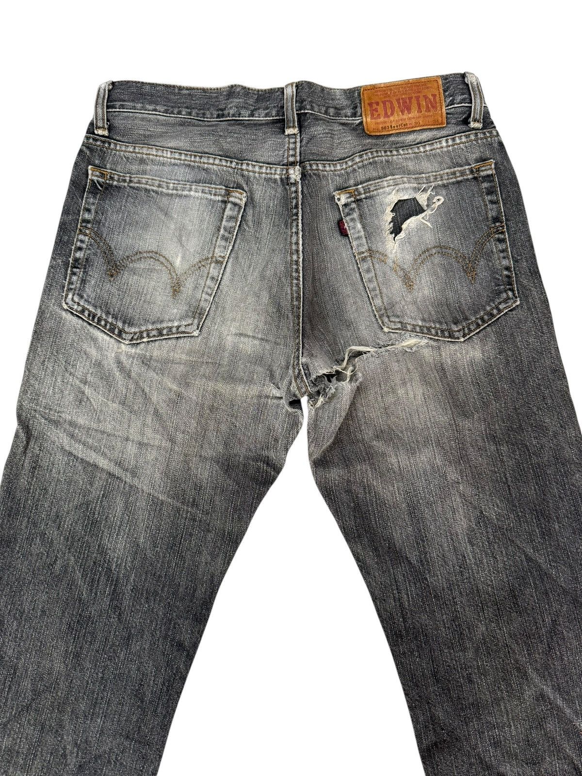 Edwin Flared Jeans Edwin 503 Japan Distressed Boot Cut Denim Size US 29 - 14 Thumbnail