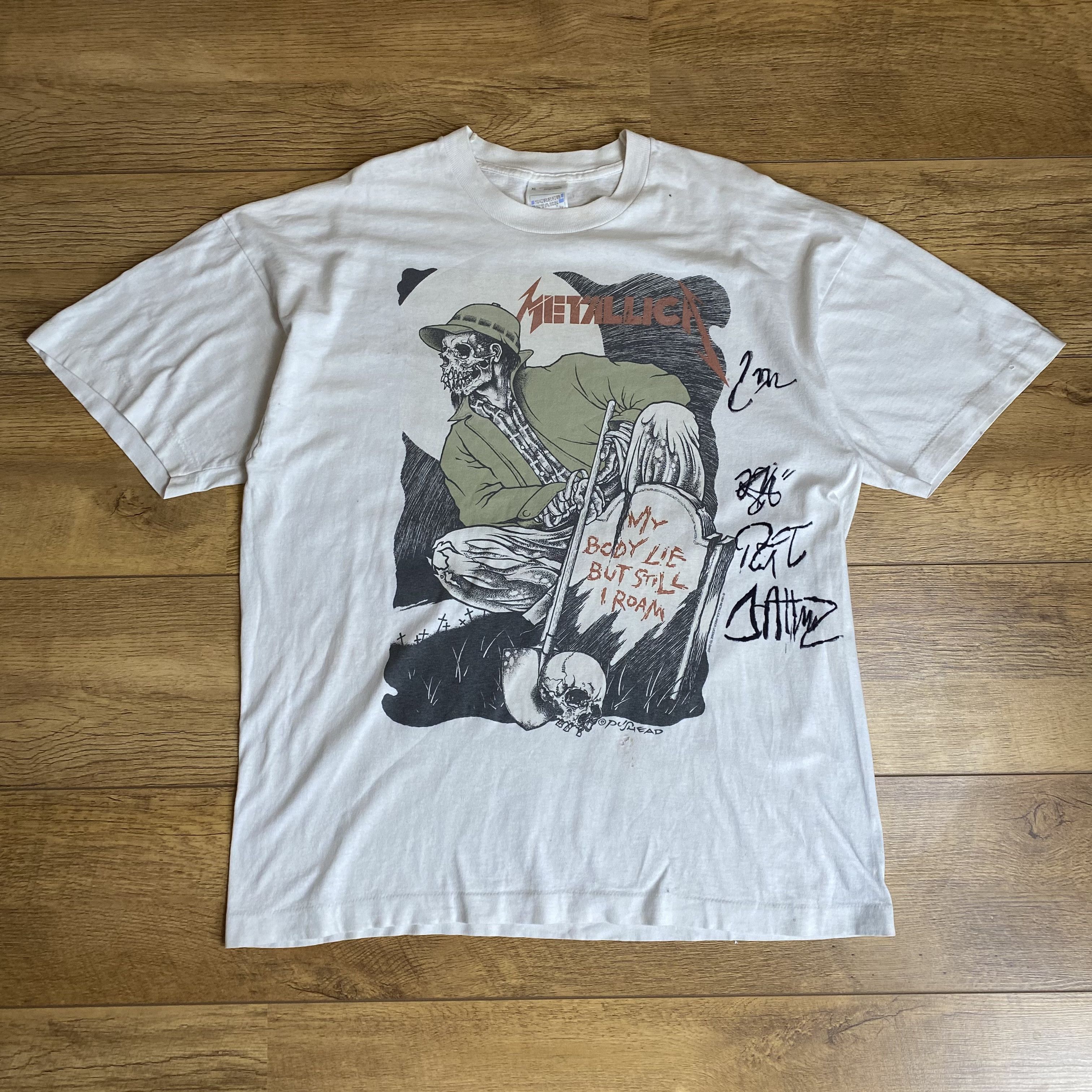 Metallica 1994 My Body Lie But Still I Roam Signed Tee
