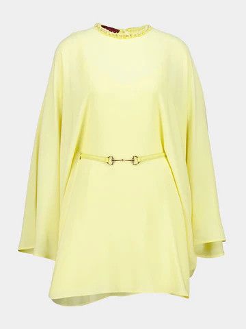 Gucci o1loc1c0226 826525 Silk Cady Dress With Horsebit Belt Size M / US 6-8 / IT 42-44 - 1 Thumbnail