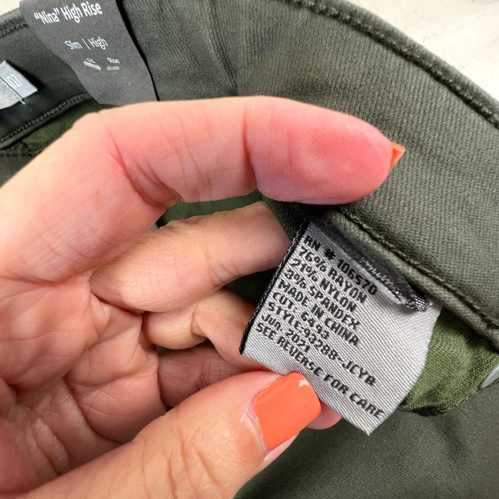 Vintage Tractr Women's Green Skinny Jeans High Rise Stretch Size 4/27 Size 27" / US 4 / IT 40 - 6 Thumbnail