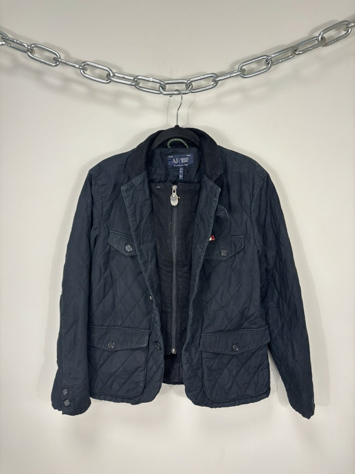 Armani Armani Jeans Men’s Pockets Classic Luxury Quilted Jacket Size US M / EU 48-50 / 2 - 10 Thumbnail