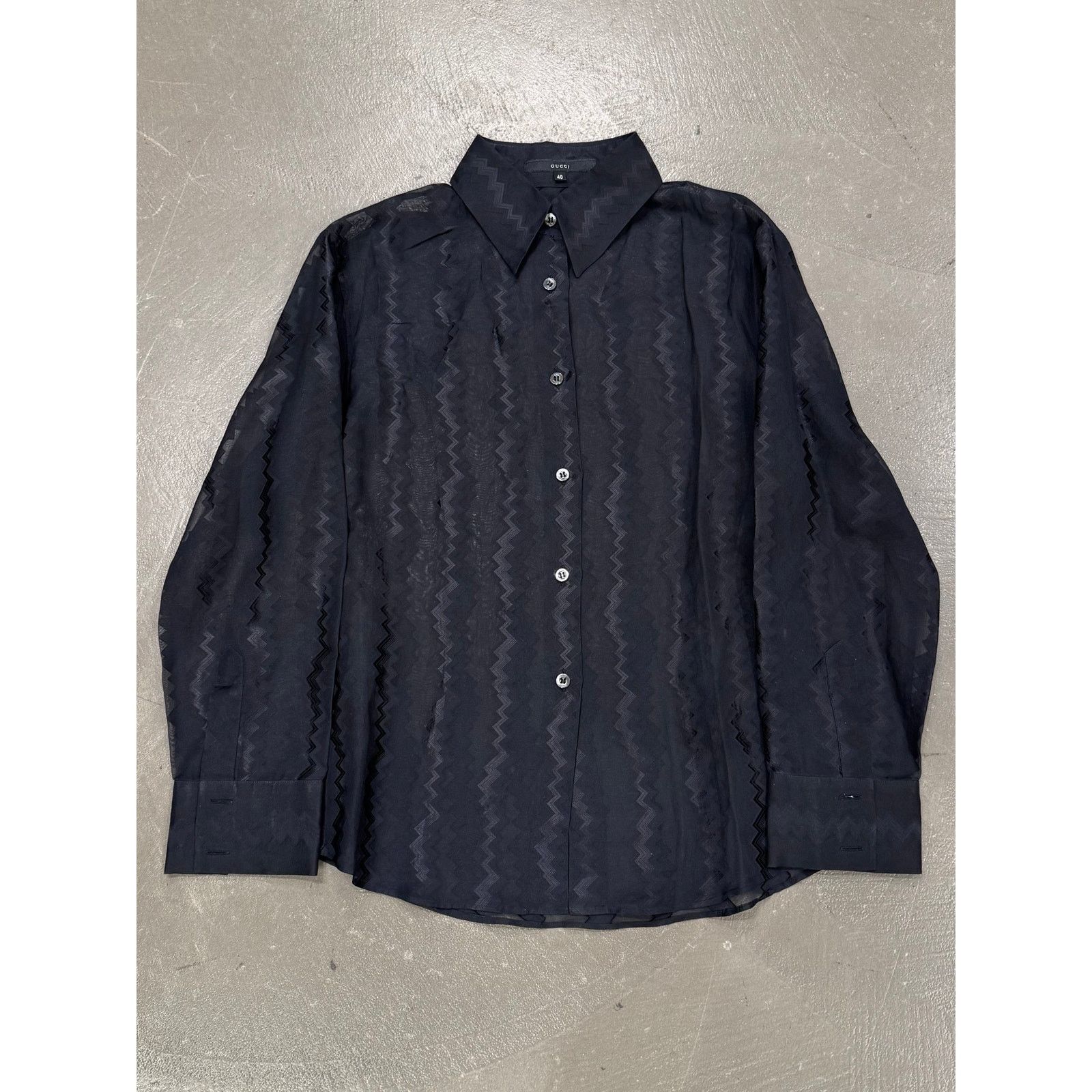 Gucci 2001 Gucci by Tom Ford silk stripe shirt Size S / US 4 / IT 40 - 1 Thumbnail