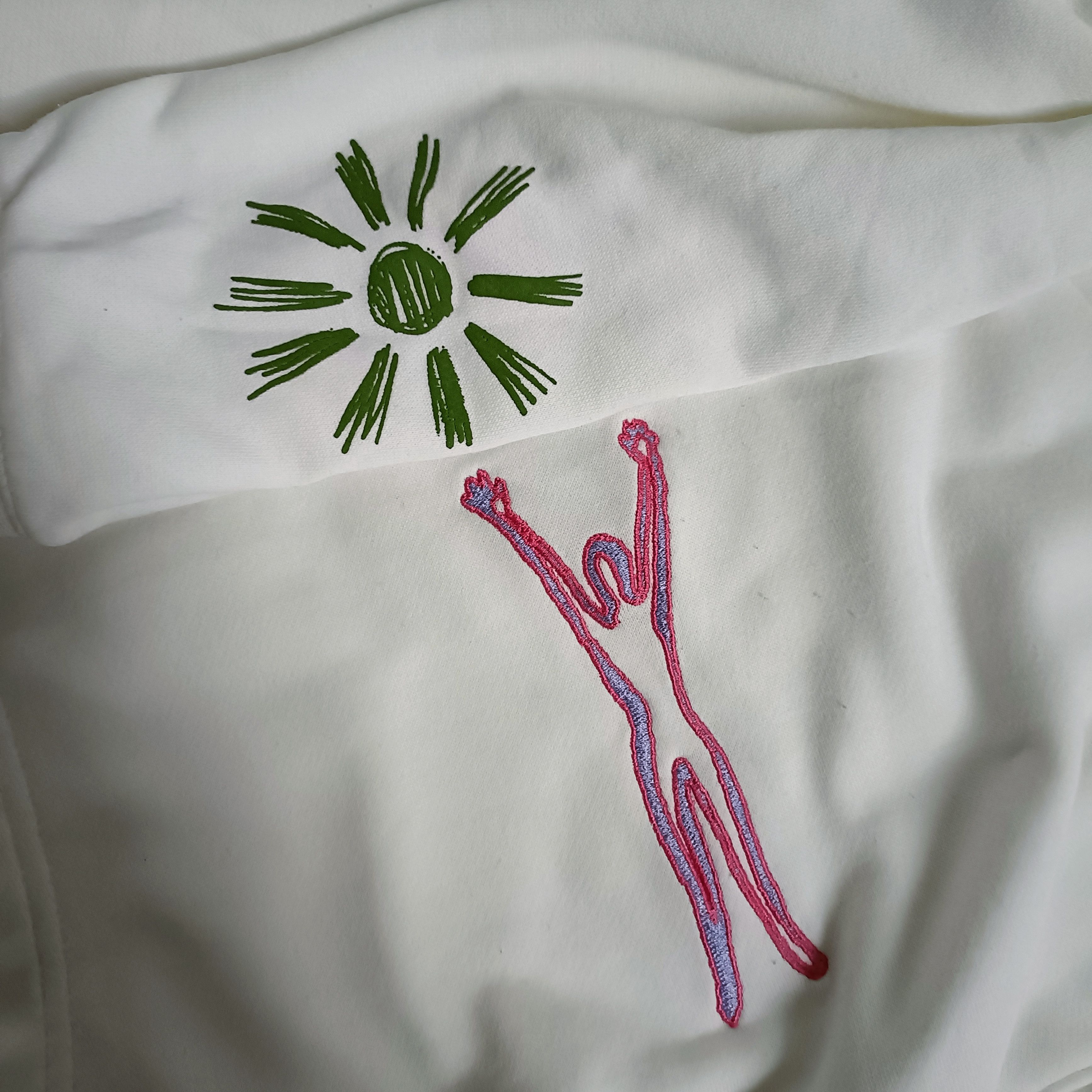 Adidas LOVE UNITES Men's Ecru Cotton Hoodie ! Size US L / EU 52-54 / 3 - 5 Thumbnail