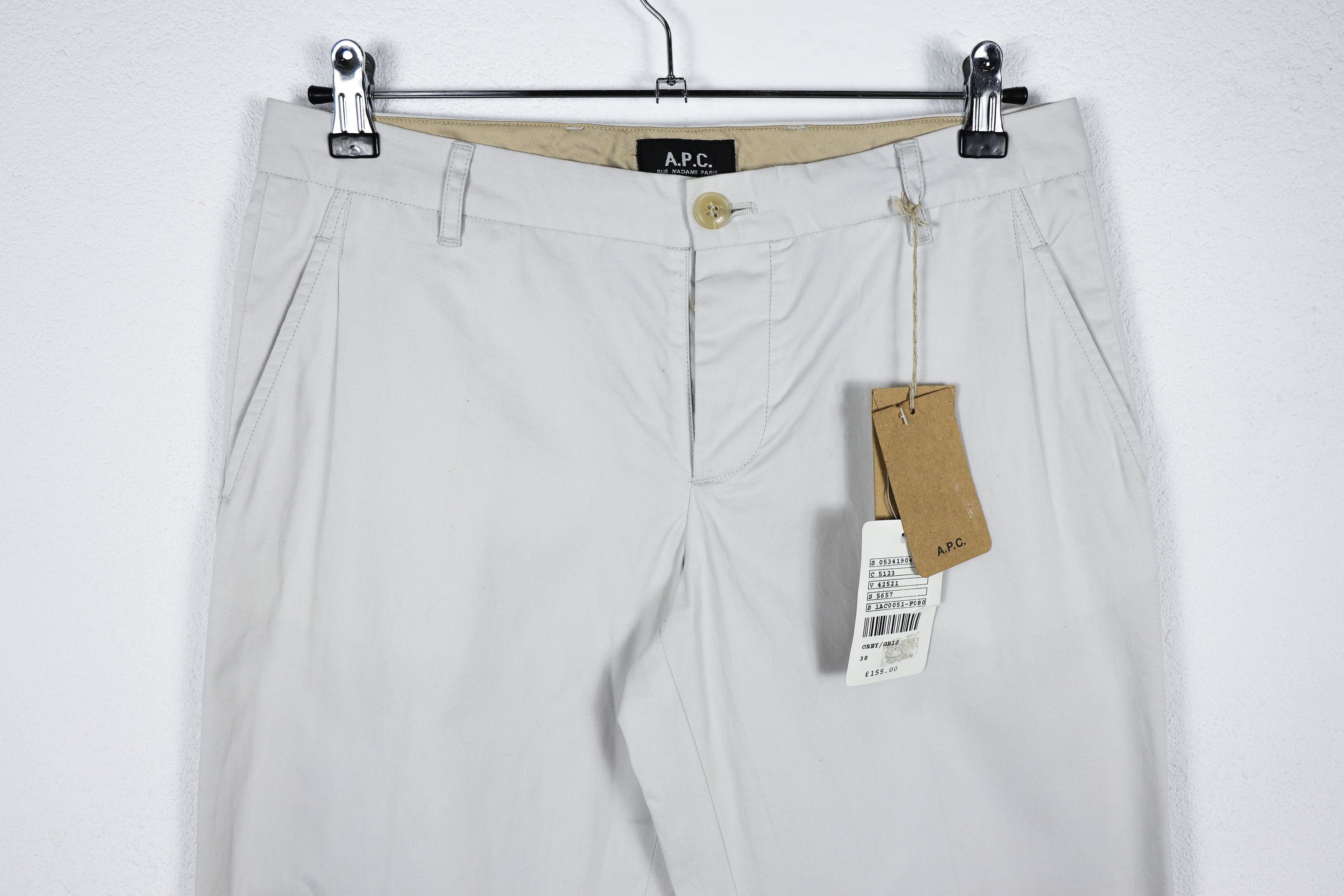 A.P.C. Womens A.P.C. Gray Chino Pants Trousers 38 size Y2K Size 27" / US 4 / IT 40 - 2 Thumbnail