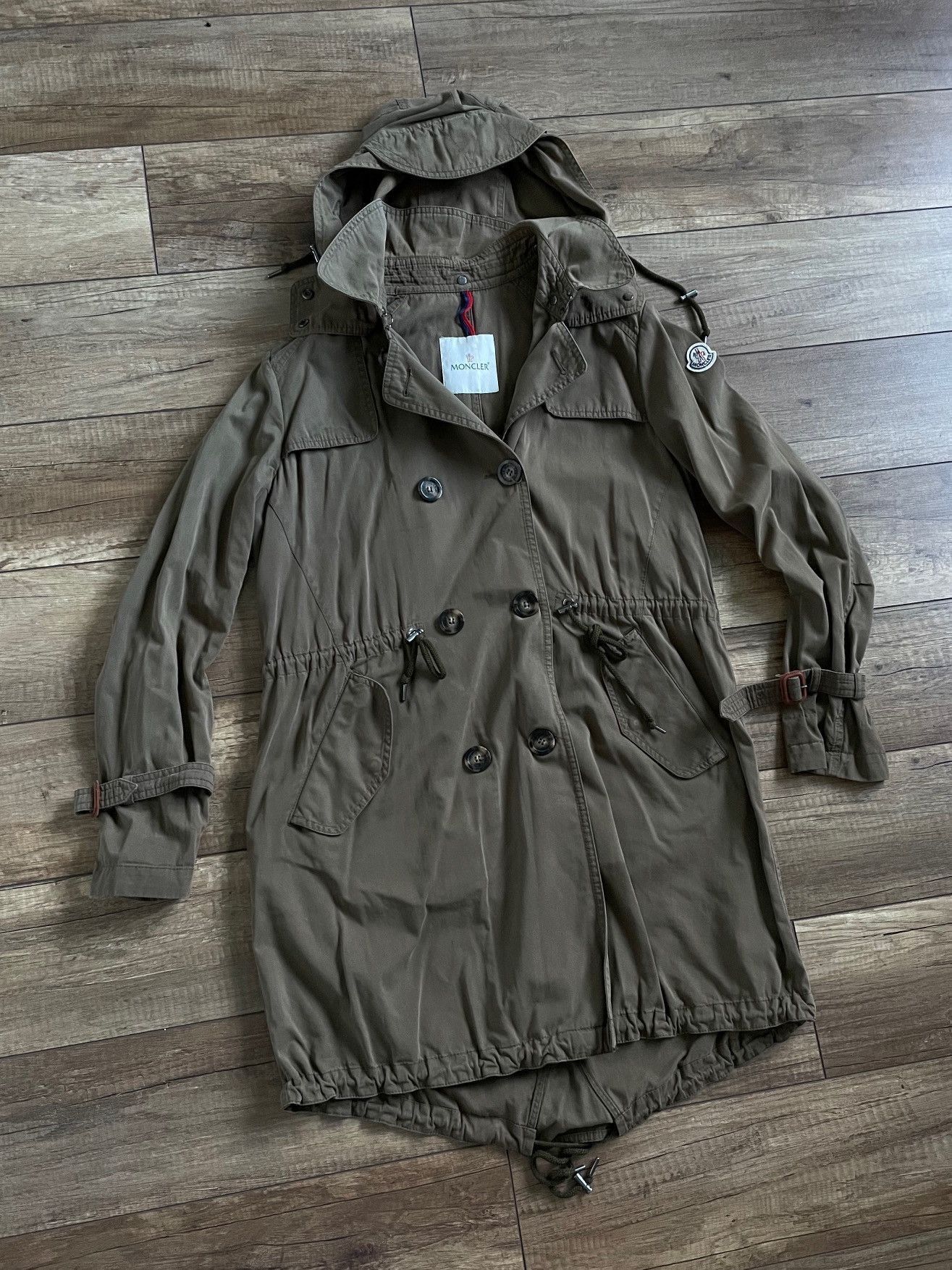 Moncler Moncler Womens Tariec Cotton Military Olive Parka Jacket Size L / US 10 / IT 46 - 1 Thumbnail