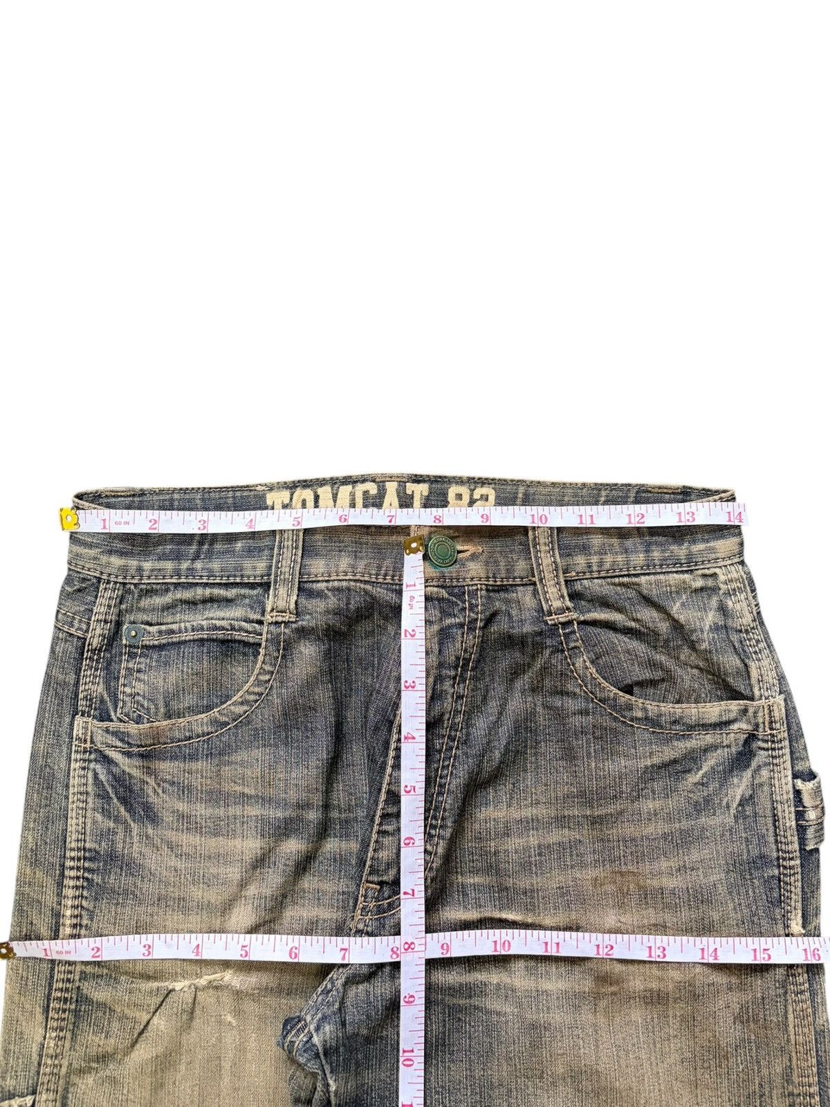 Edwin Vintage Japanese Brand Mud Wash Carpenter Distress Jeans Size 28" / US 6 / IT 42 - 7 Thumbnail