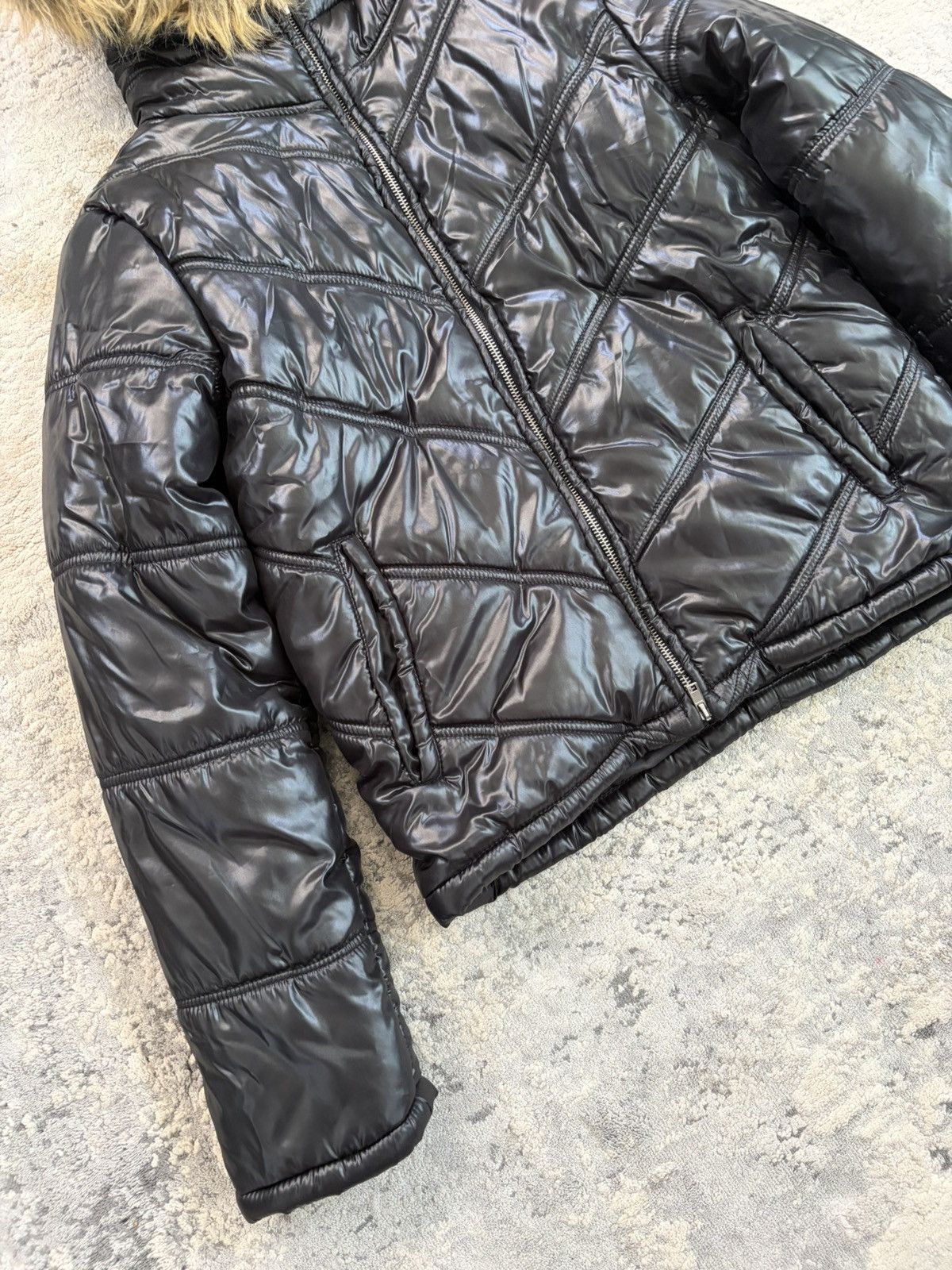 JACKROSE Jack Rose - Fur Hood Black Puffer Jacket Size US M / EU 48-50 / 2 - 3 Thumbnail
