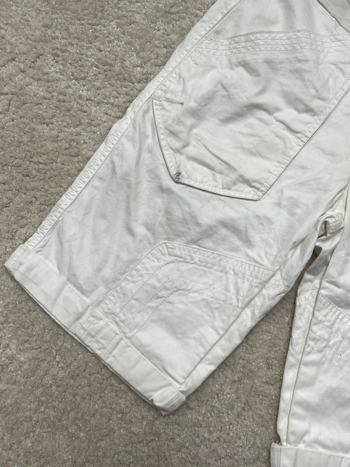 Vintage Wide Fit Vintage White Shorts Size US 30 / EU 46 - 4 Thumbnail