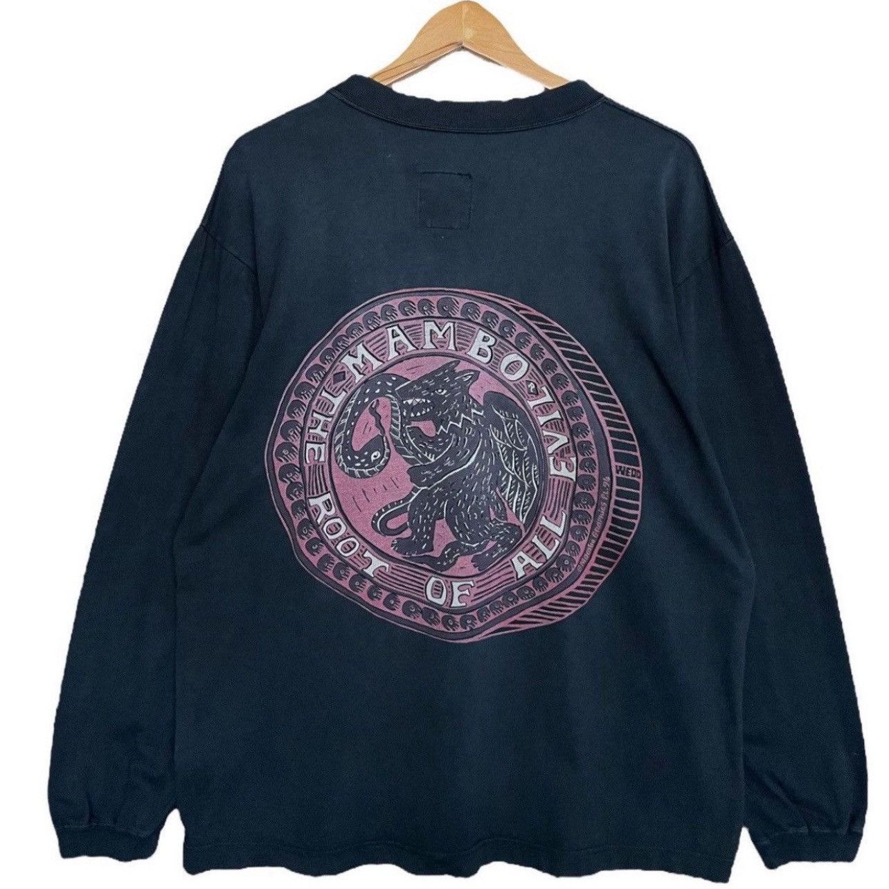 Mambo Vintage 90s Mambo Root Of All Evil Long Sleeve Tee Size XXL Size US XXL / EU 58 / 5 - 3 Thumbnail