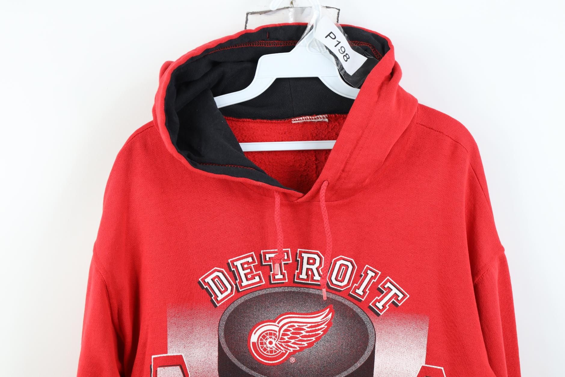 Vintage Vintage 90s Detroit Red Wings Hockey Hoodie Sweatshirt Red Size US S / EU 44-46 / 1 - 2 Thumbnail