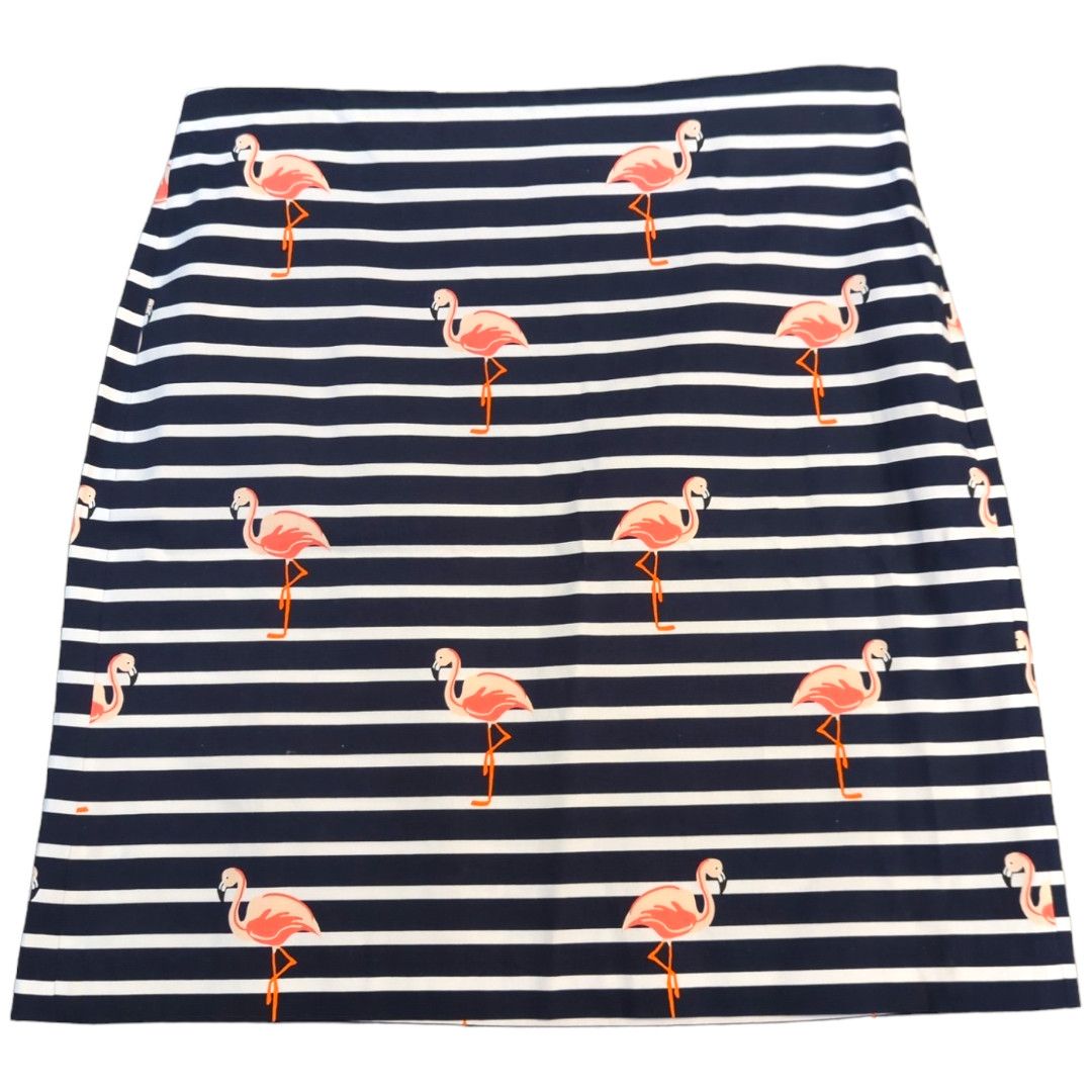 Other TALBOTS Blue White Striped Flamingo Skirt Size 6 Nautical Size 28" / US 6 / IT 42 - 1 Thumbnail