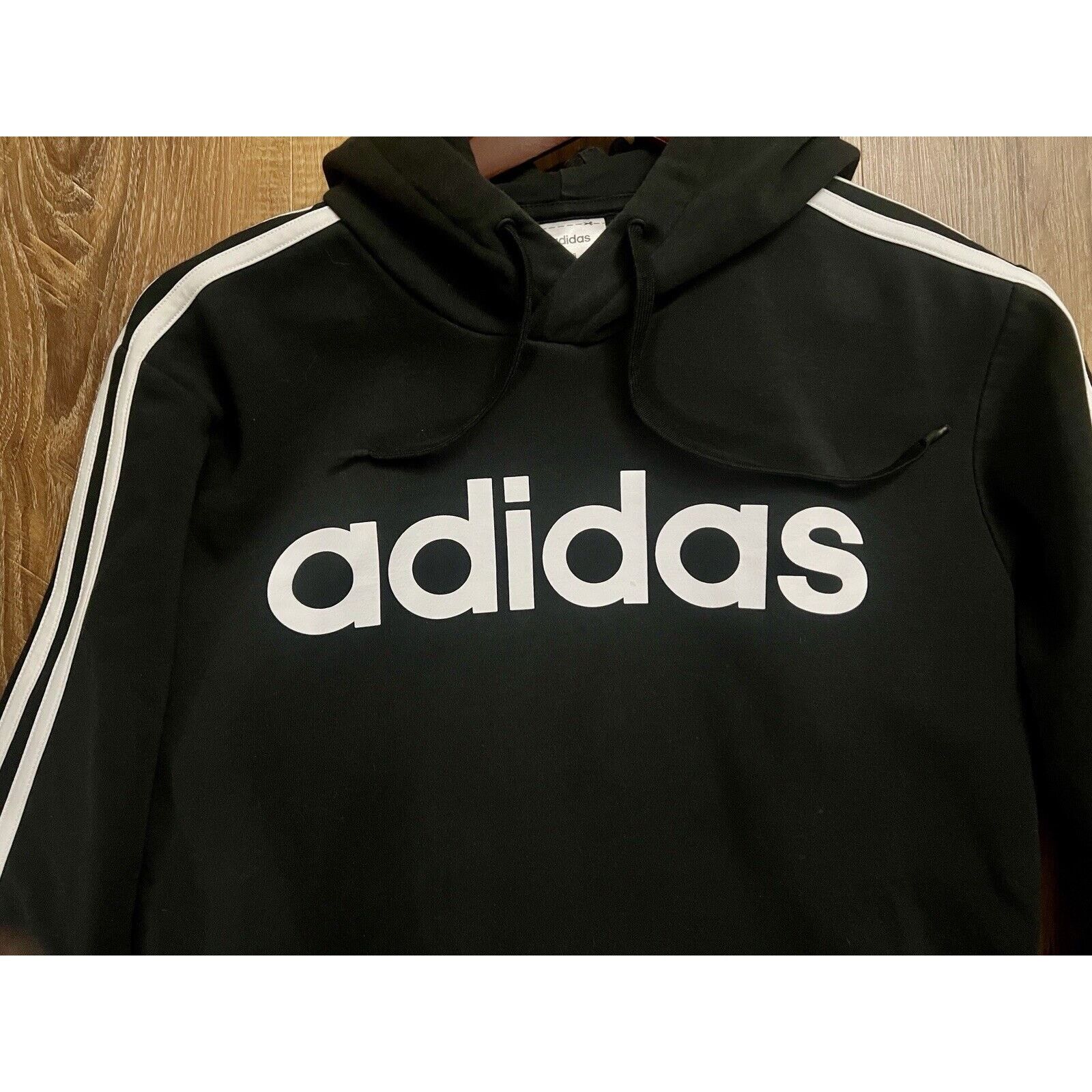 Adidas Adidas Sweatshirt Hoodie Black 3-Stripe Logo Stitched Women Size S / US 4 / IT 40 - 5 Thumbnail