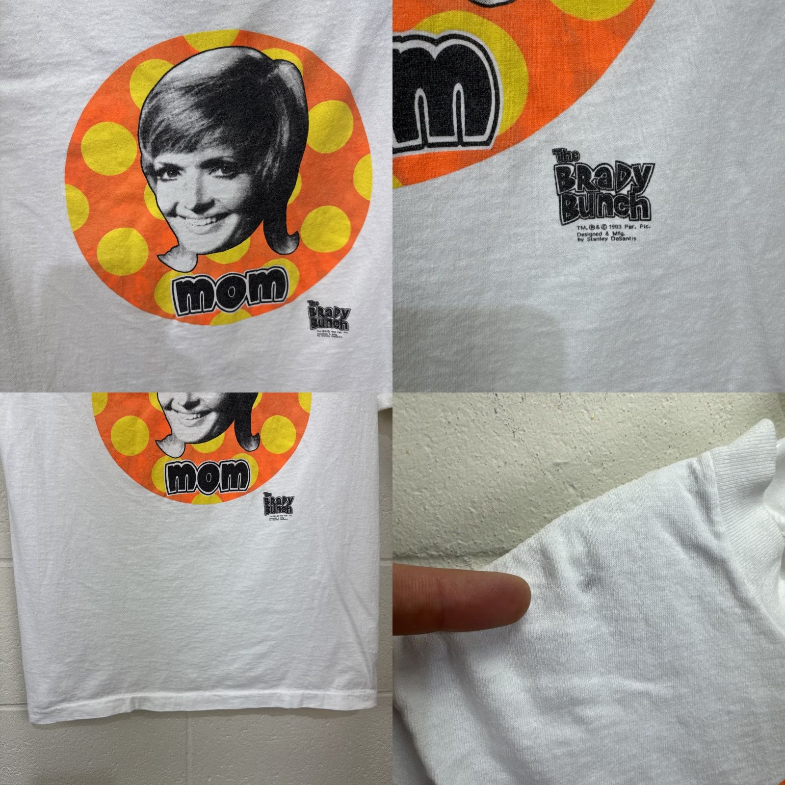 Vintage VINTAGE Stanley Desantis Brady Bunch TV Promo T-Shirt Medium Unisex 90s White Graphic Print Size US M / EU 48-50 / 2 - 8 Thumbnail