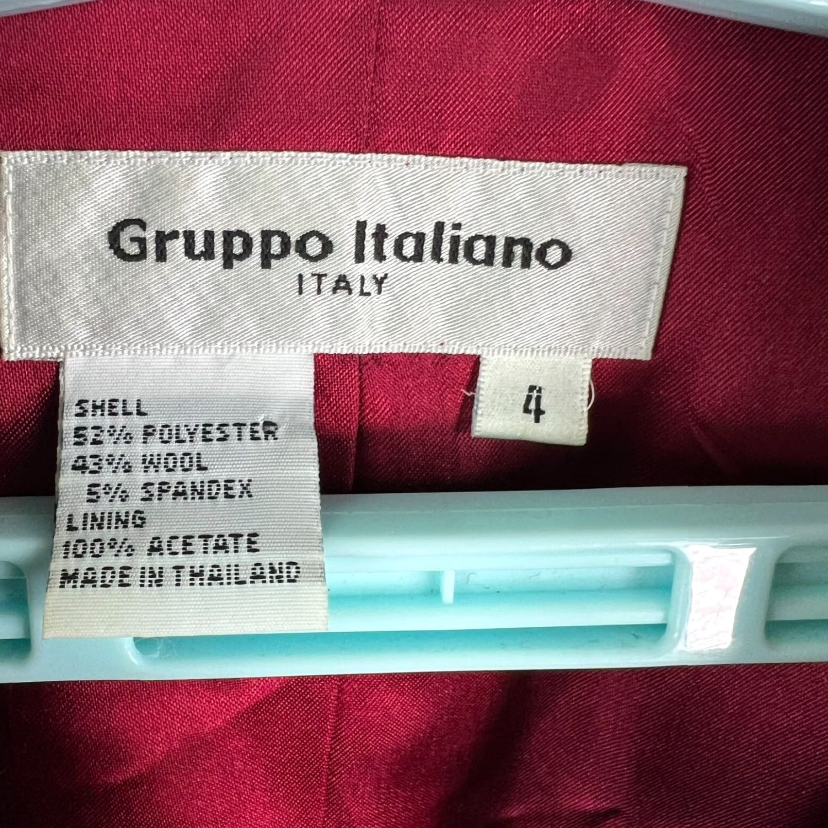 Vintage Gruppo Italiano Jacket Blazer Womens 4 Black Wool Blend Single-Breasted Notch Lined Vintage 80s Classic Shirt? Size S / US 4 / IT 40 - 3 Thumbnail