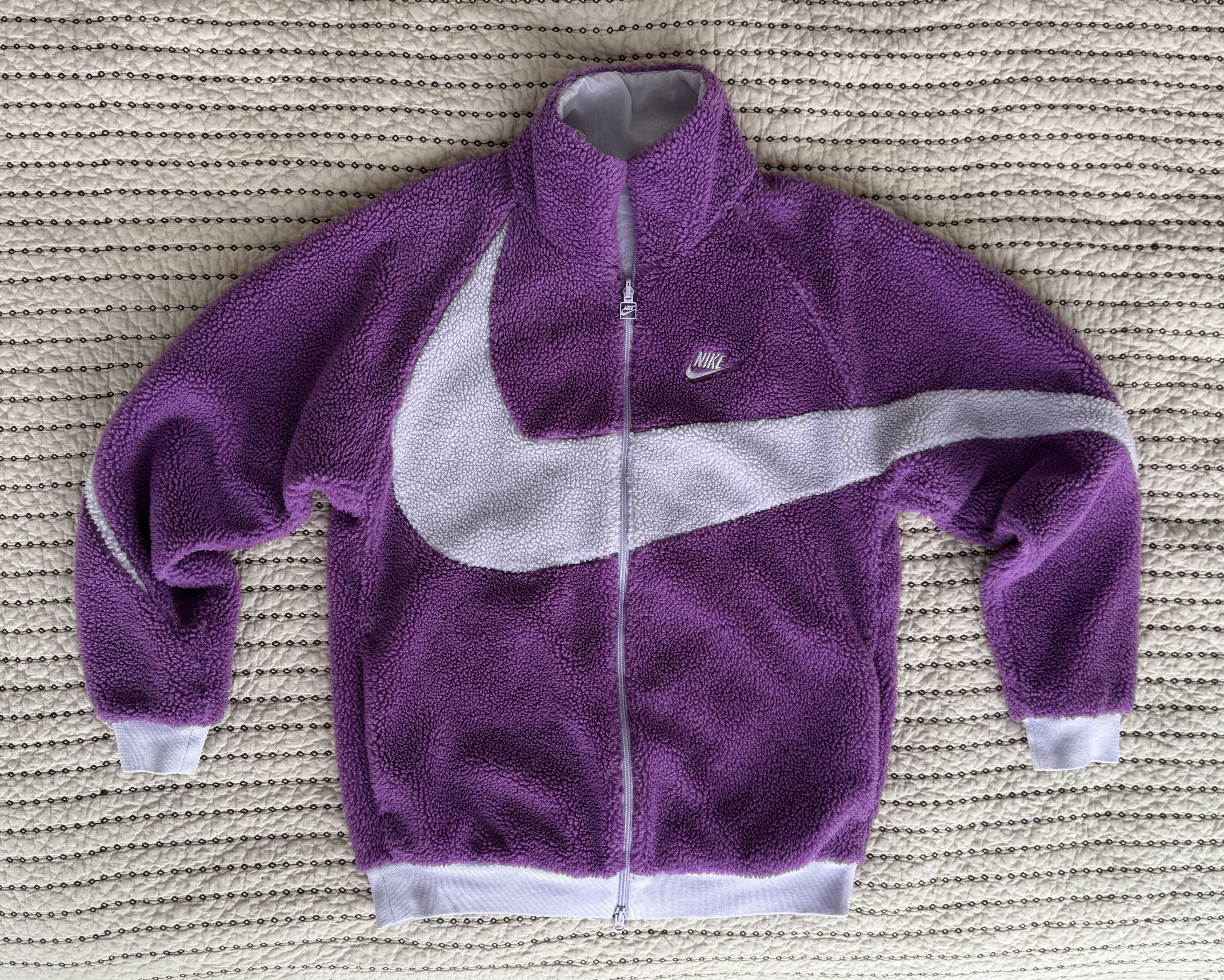 Nike VINTAGE NIKE REVERSIBLE BOA FLEECE JACKET FUSCHIA PURPLE MED Size US M / EU 48-50 / 2 - 1 Thumbnail