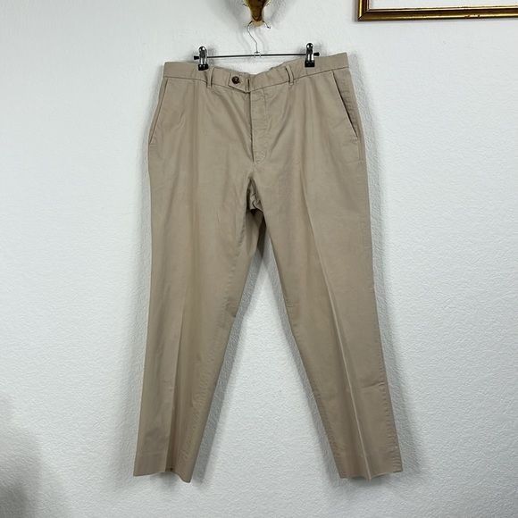 Tom Ford Tom Ford Side Tab Button Cotton Flat Front Khakis Mens Size US 38 / EU 54 - 2 Thumbnail