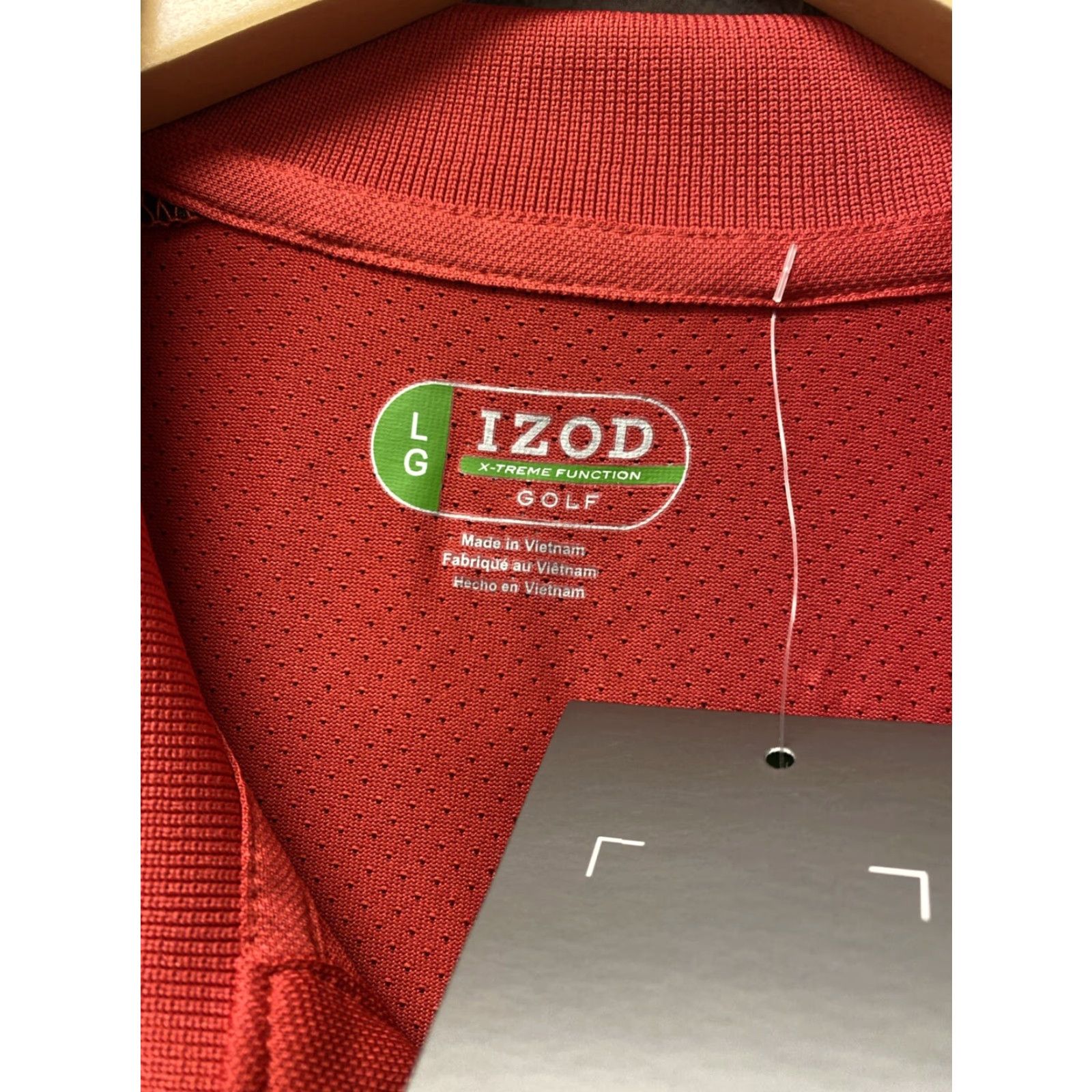 Izod IZOD Golf Polo Shirt Red Stretch Size Large NWT Mens Size US L / EU 52-54 / 3 - 4 Thumbnail