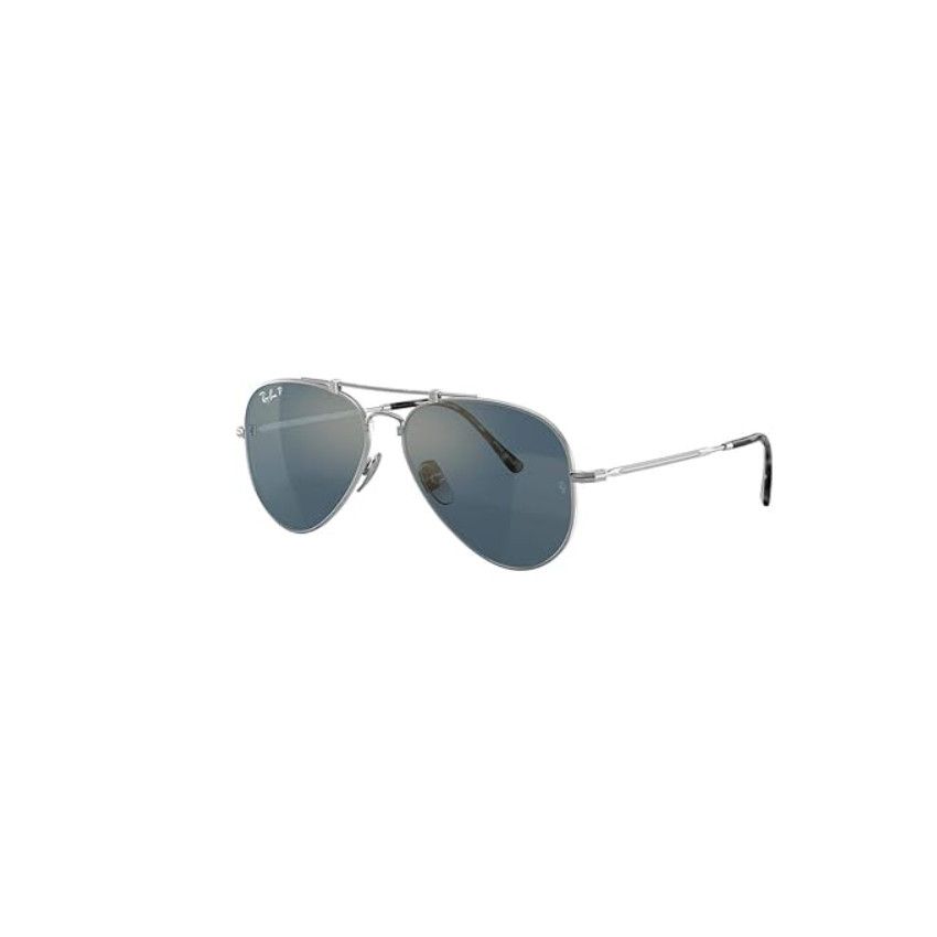 image of Rayban NWT Ray-Ban Rb8125M Aviator Sunglasses - Silver/blue, 58Mm, Women's