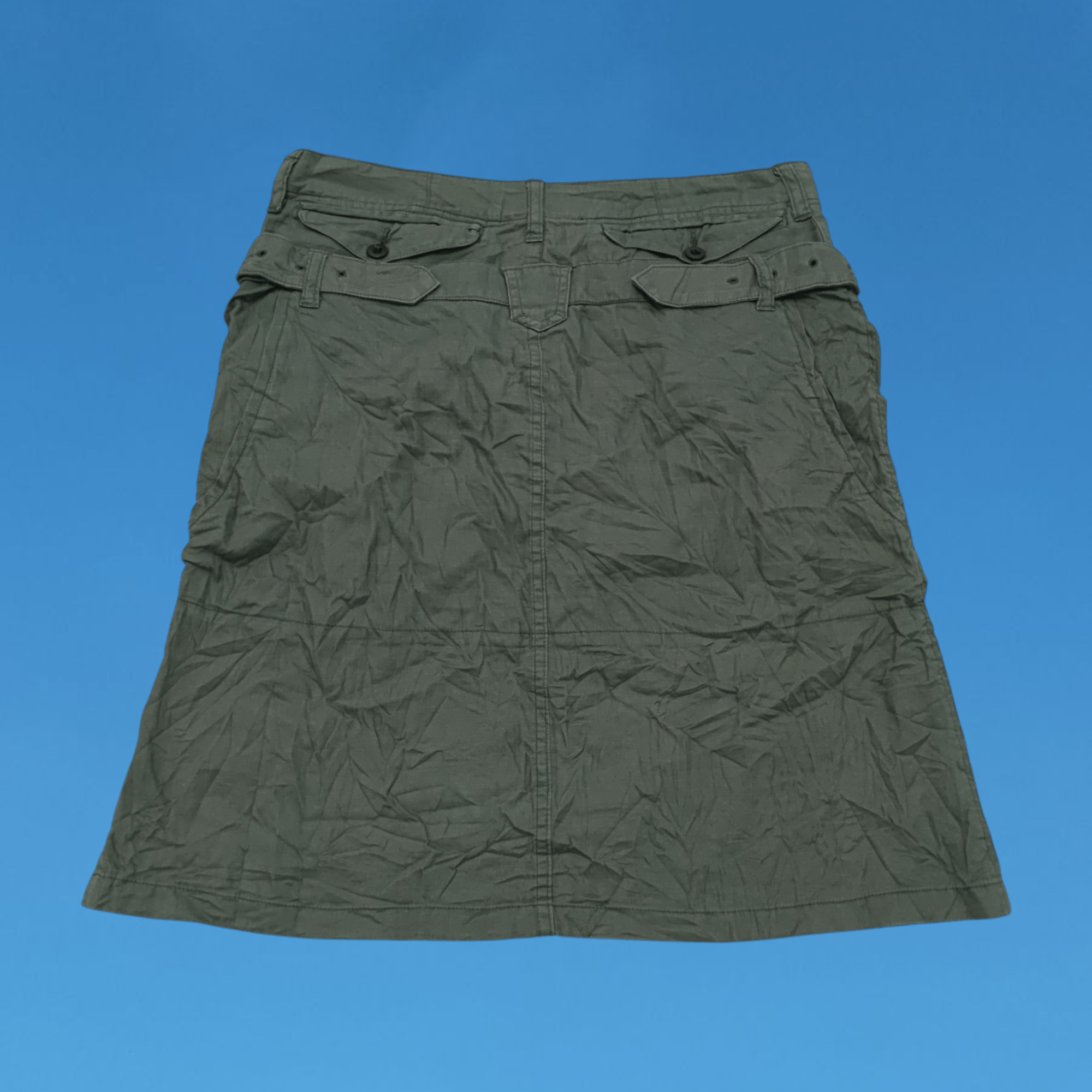 Issey Miyake × Zucca Zucca By Issey Miyake Work Military 4 Pocket Skirt Size 31" - 2 Thumbnail