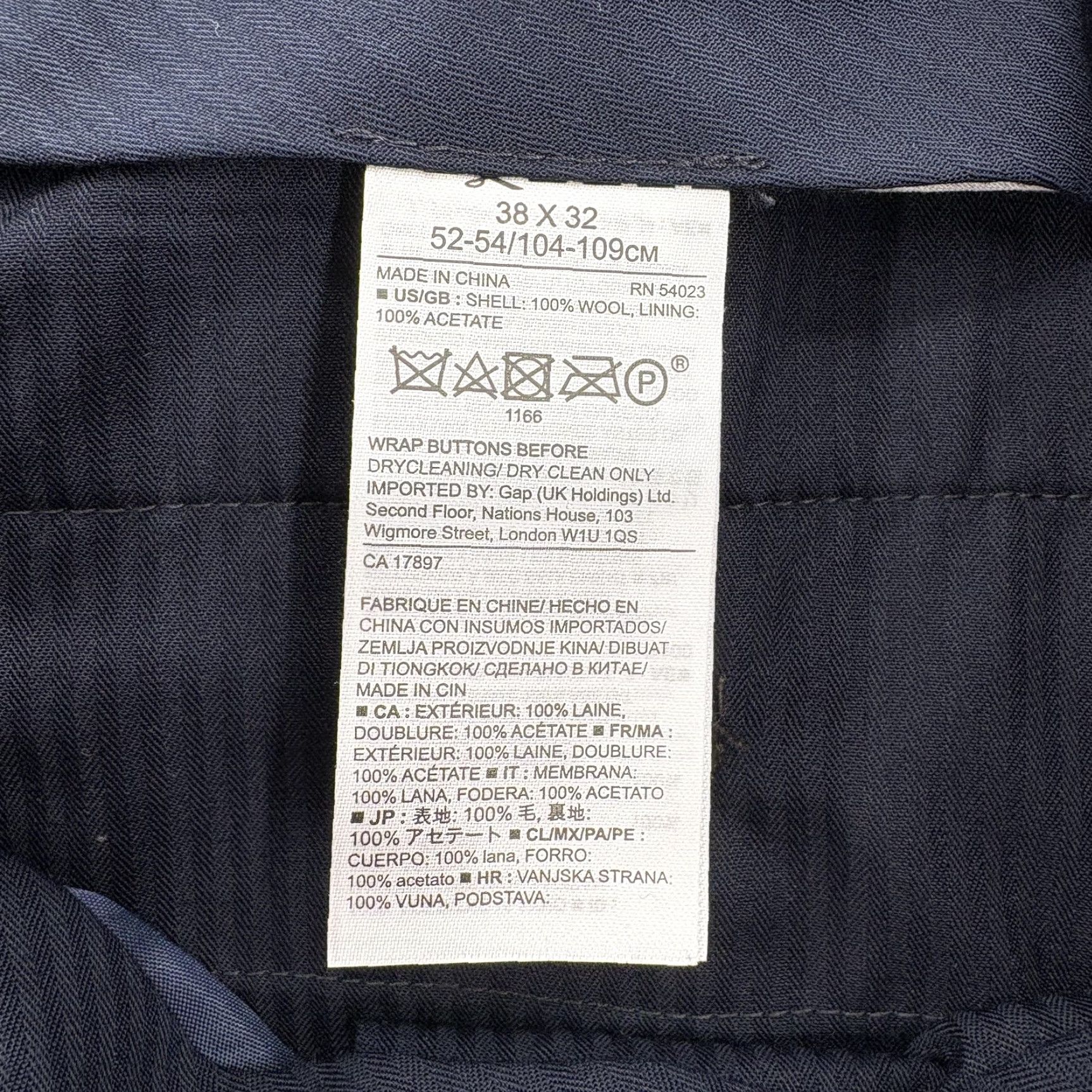 Banana Republic Banana Republic Dress Pants Mens 38x32 Blue Check Slim Fit Guabello Wool Lined Pants Size US 38 / EU 54 - 6 Thumbnail