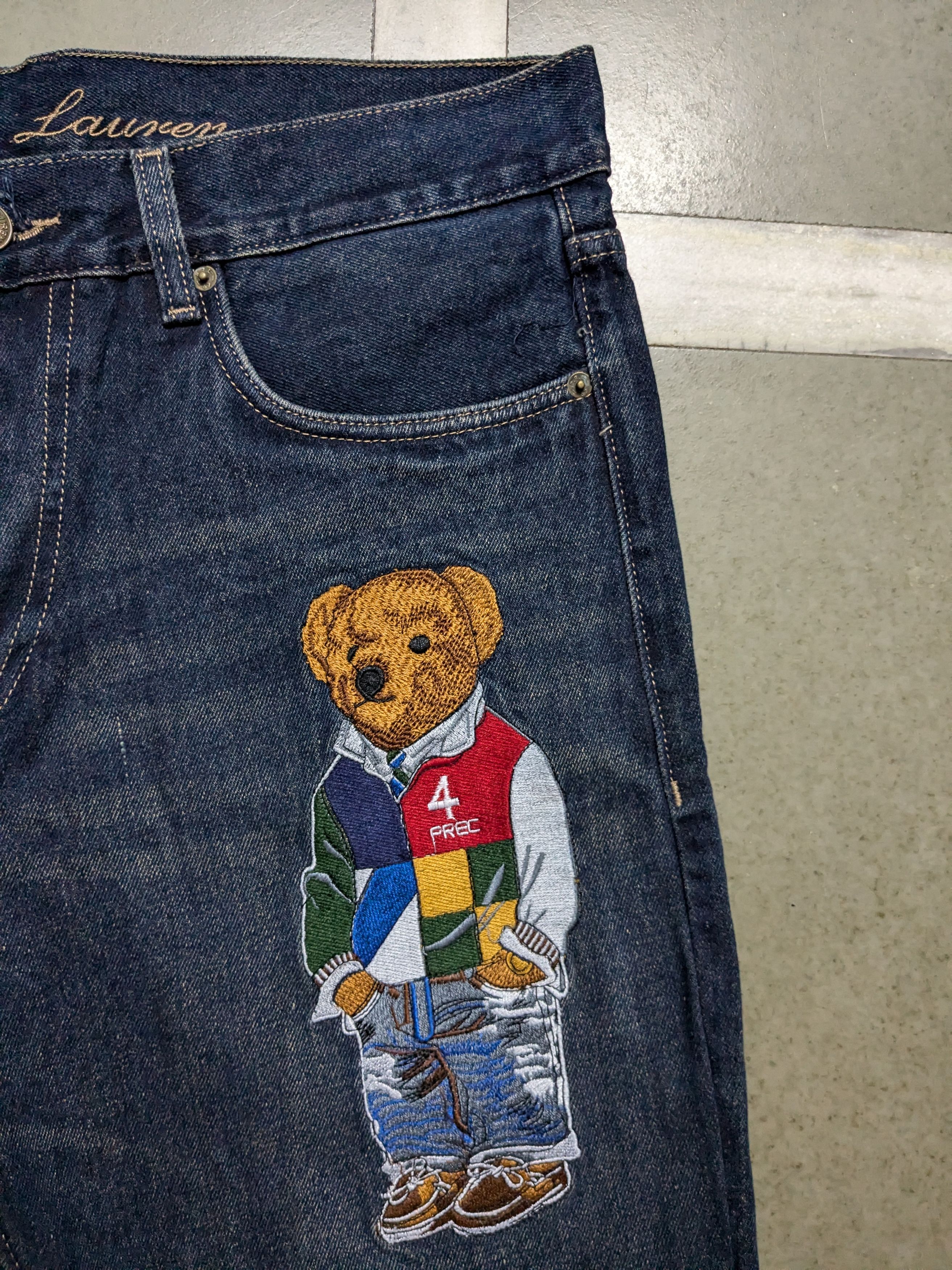 Polo Ralph Lauren × Ralph Lauren POLO RALPH LAUREN EMBROIDERED BEAR DENIM Size US 36 / EU 52 - 3 Thumbnail