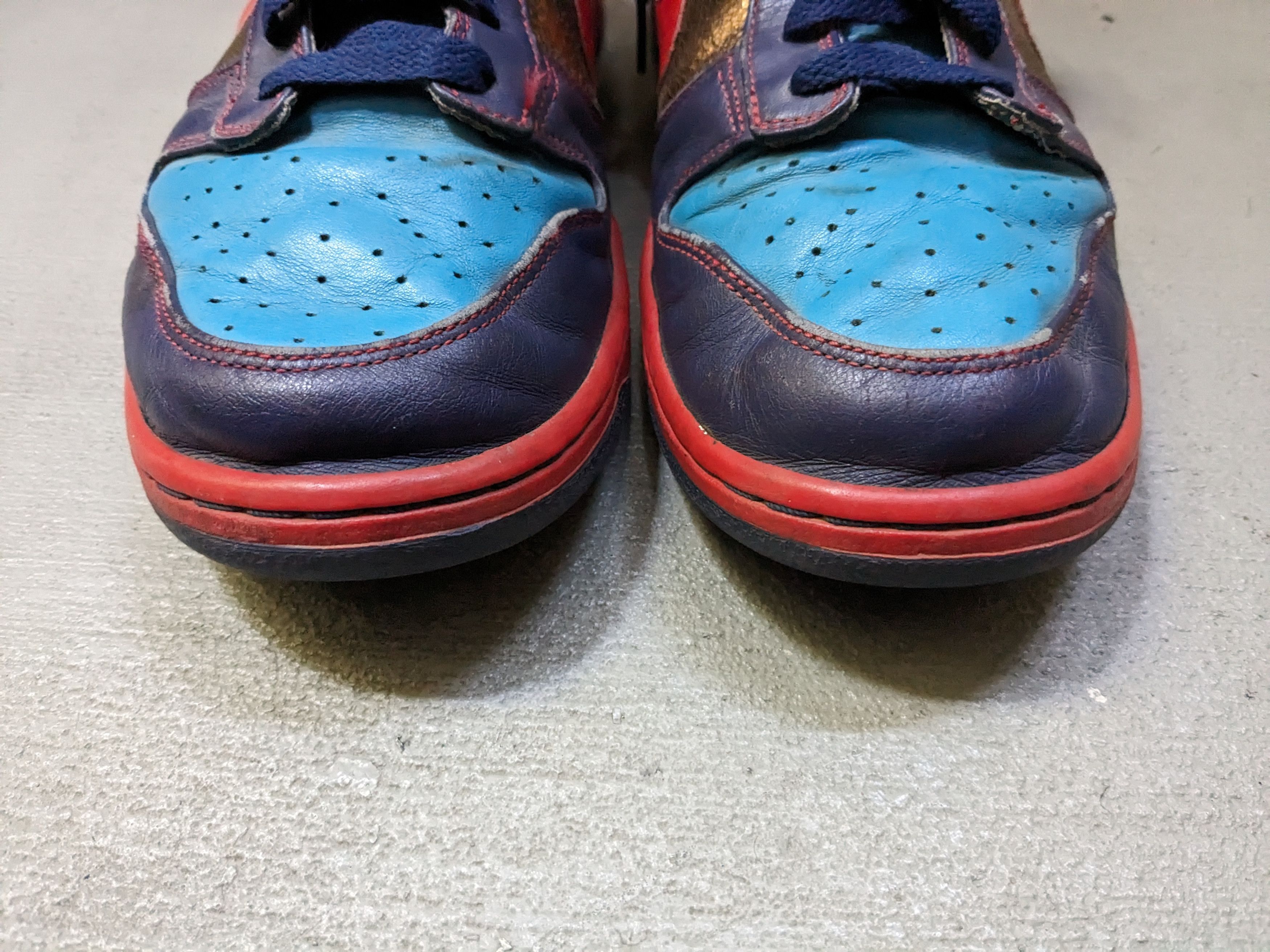 Nike Vintage Nike Dunk Low Purple Blue Red Size 11 Leather Y2K Size US 8.5 / EU 41-42 - 2 Thumbnail