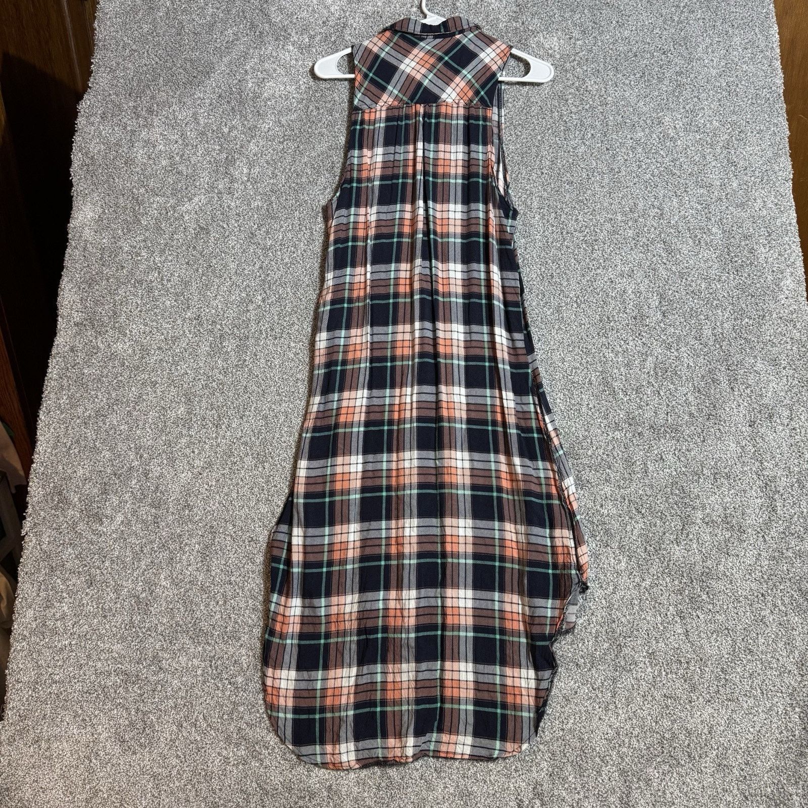 New Look Plaid Midi Dress M Grunge Dark Academia Chic High Low Indie Size M / US 6-8 / IT 42-44 - 9 Thumbnail